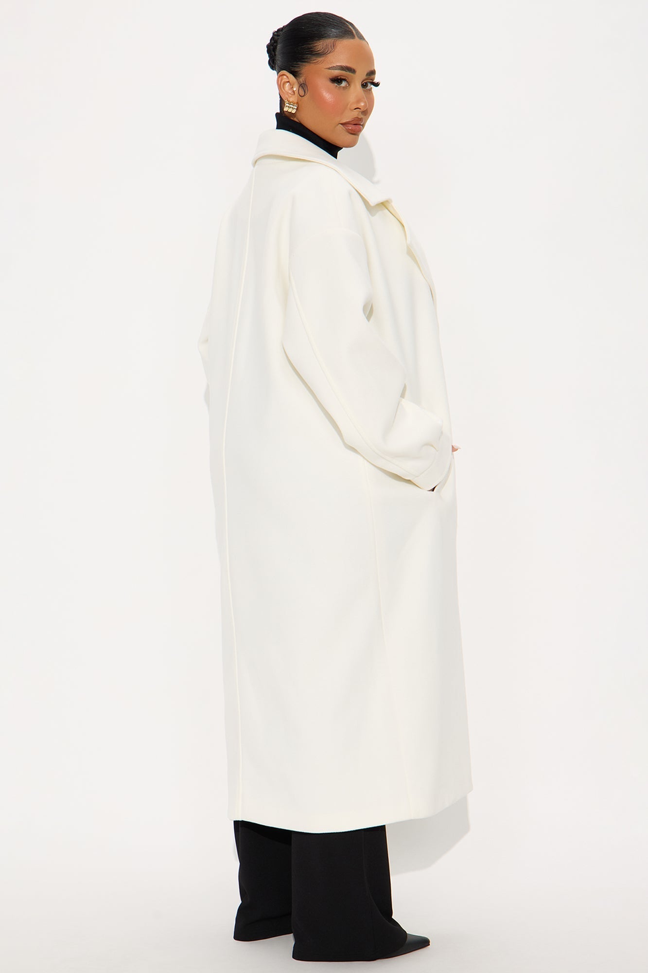 Miranda Wool Trench Coat - Ivory