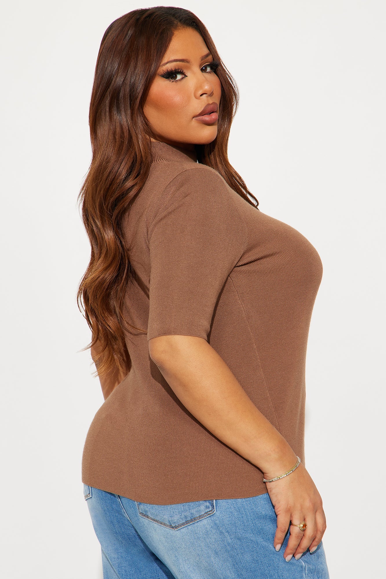 Calm Vibes Ribbed Sweater - Mocha
