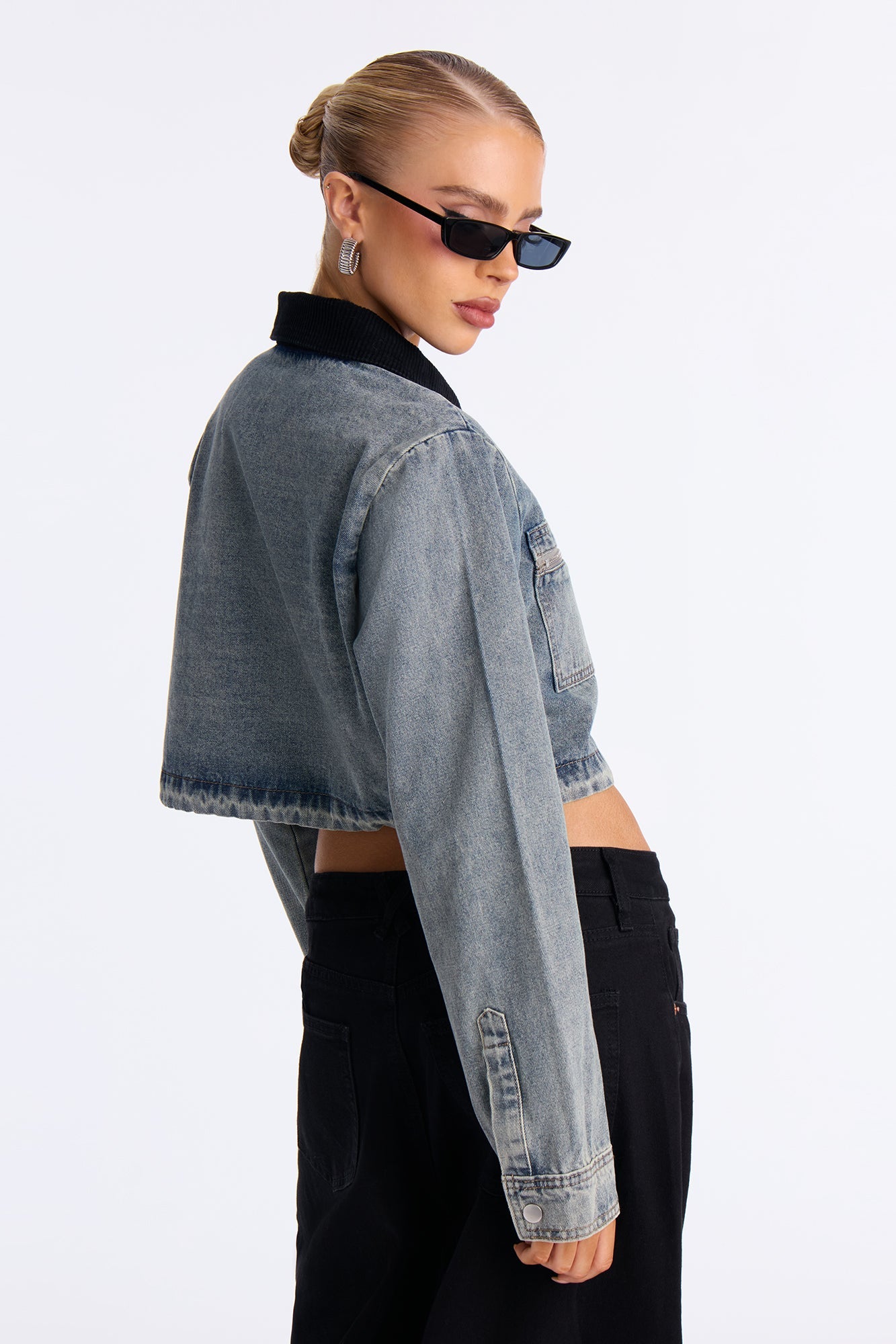 Vinnie Denim Bomber Jacket - Vintage Wash