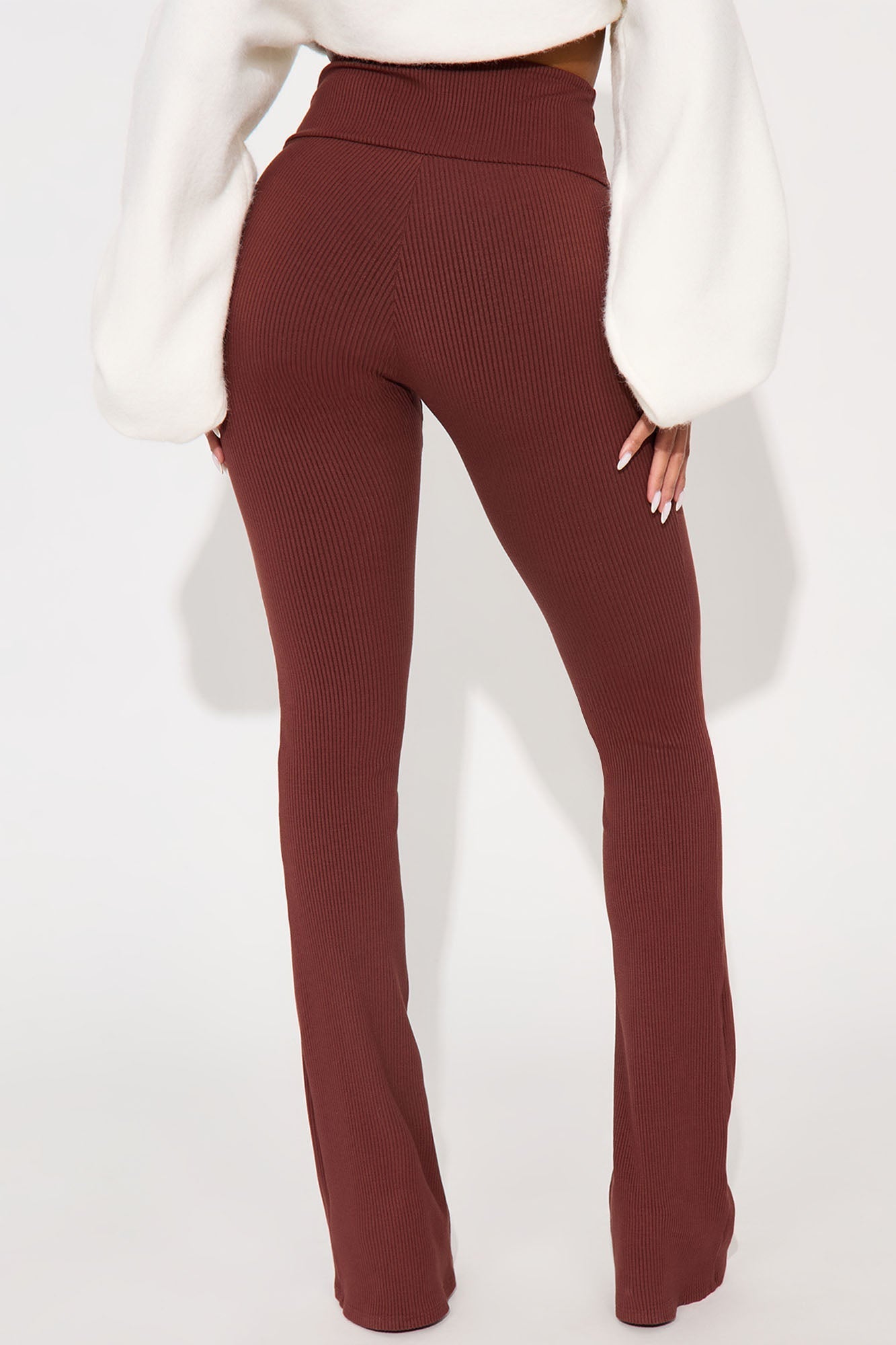 Mila Snatched Flare Leggings - Brown