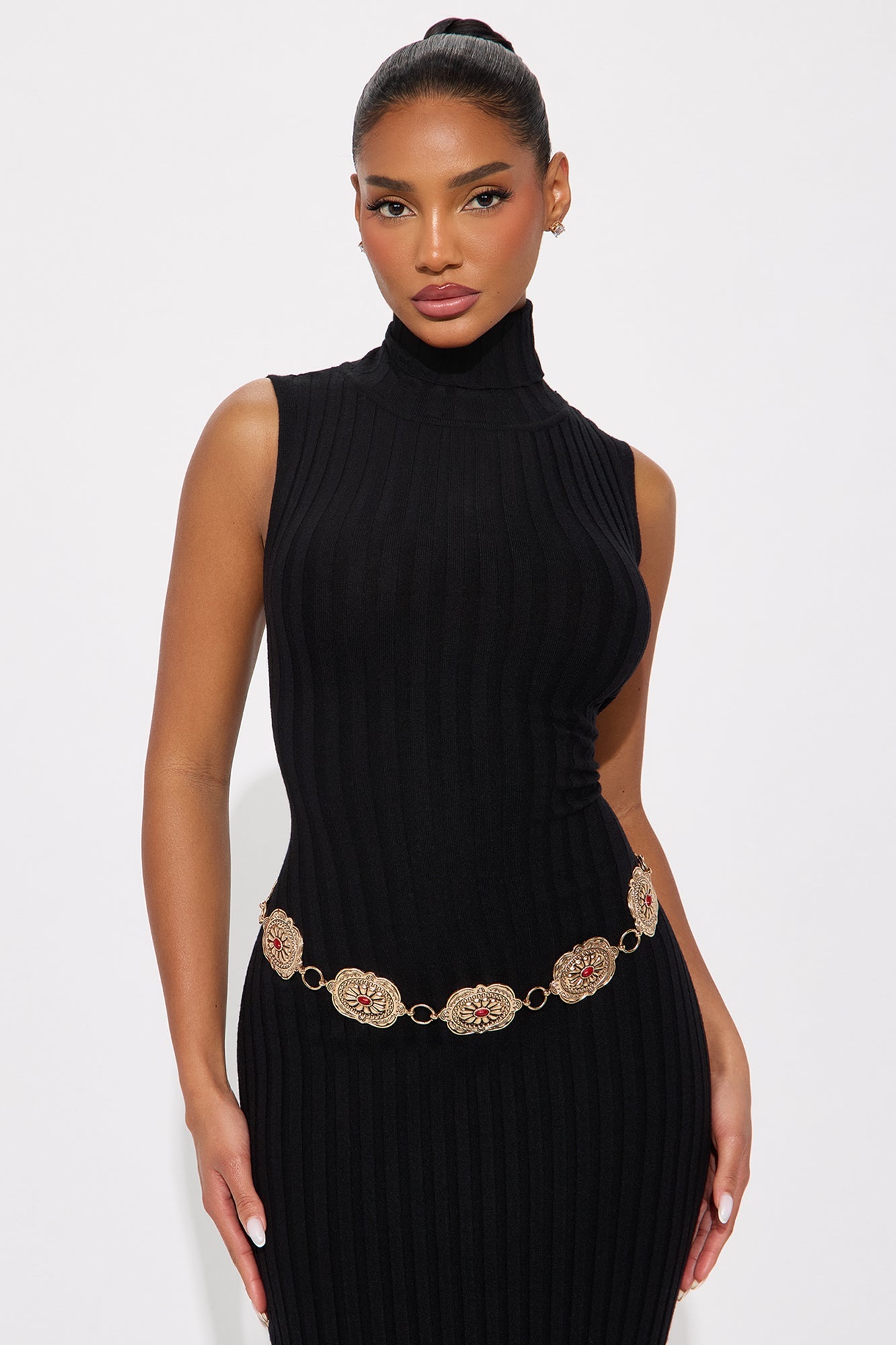 Festival Queen Chain Belt - Gold/Red