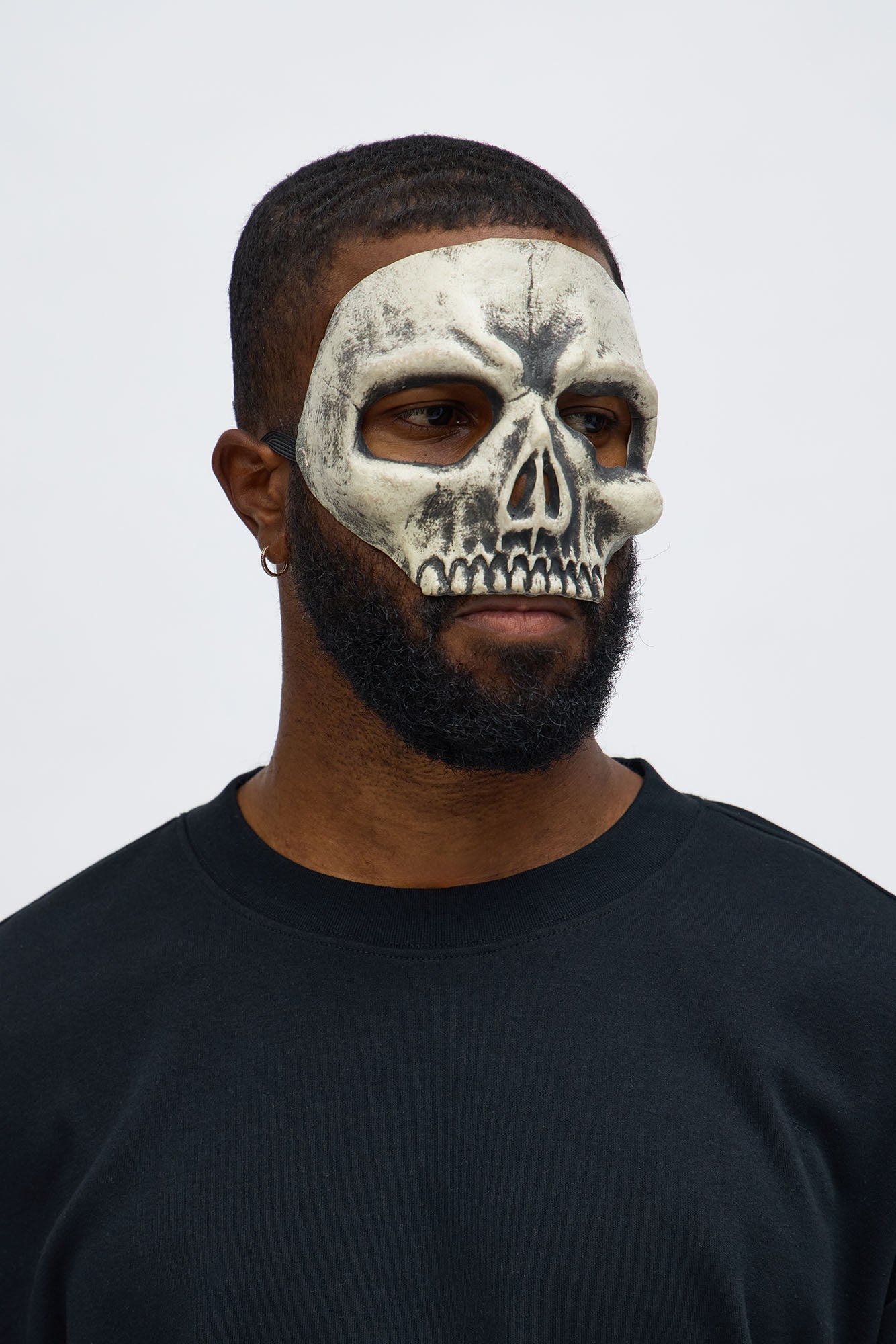 Decaying Skull Mask Costume - Off White/combo