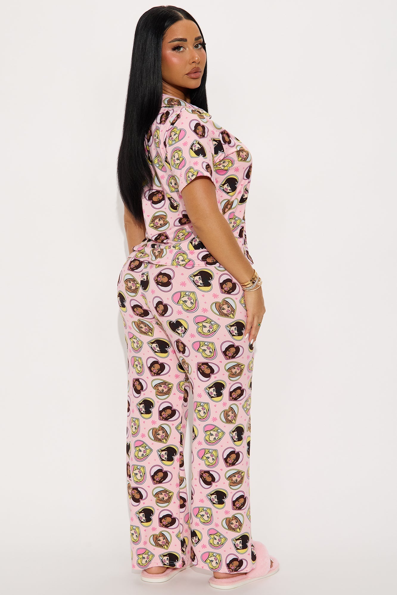 Bratz Heart Toss PJ Pant Set - Pink/combo
