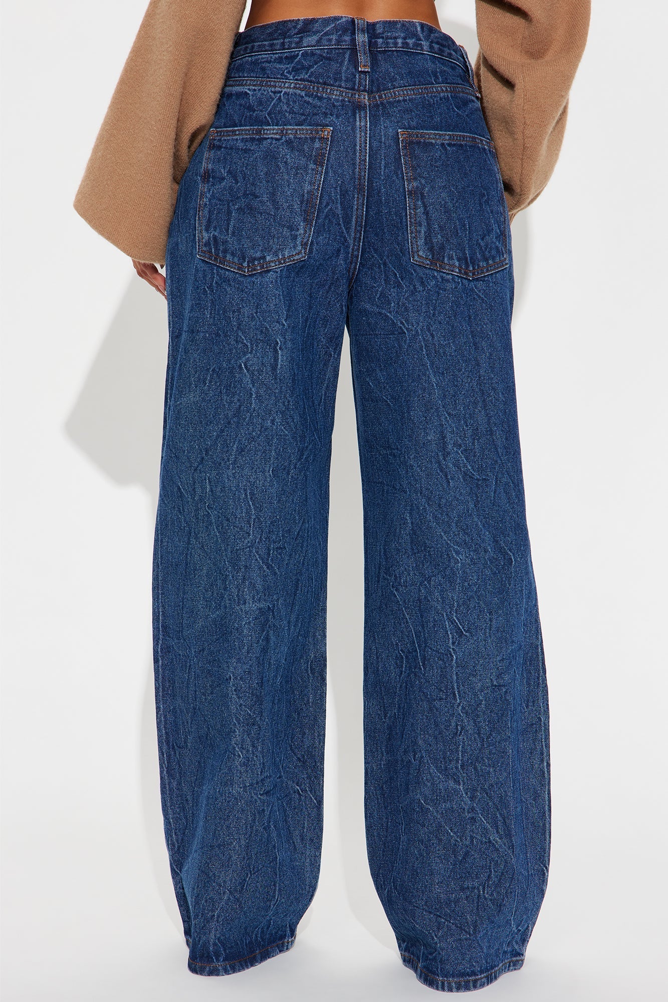 Set Me Free High Rise Wide Leg Jeans - Dark Wash