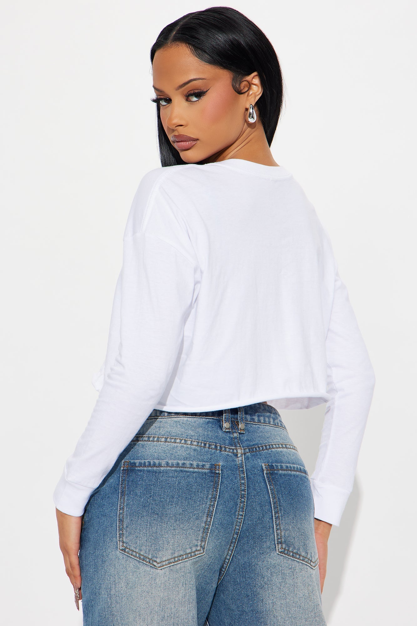 Nirvana Long Sleeve Baby Tee - White