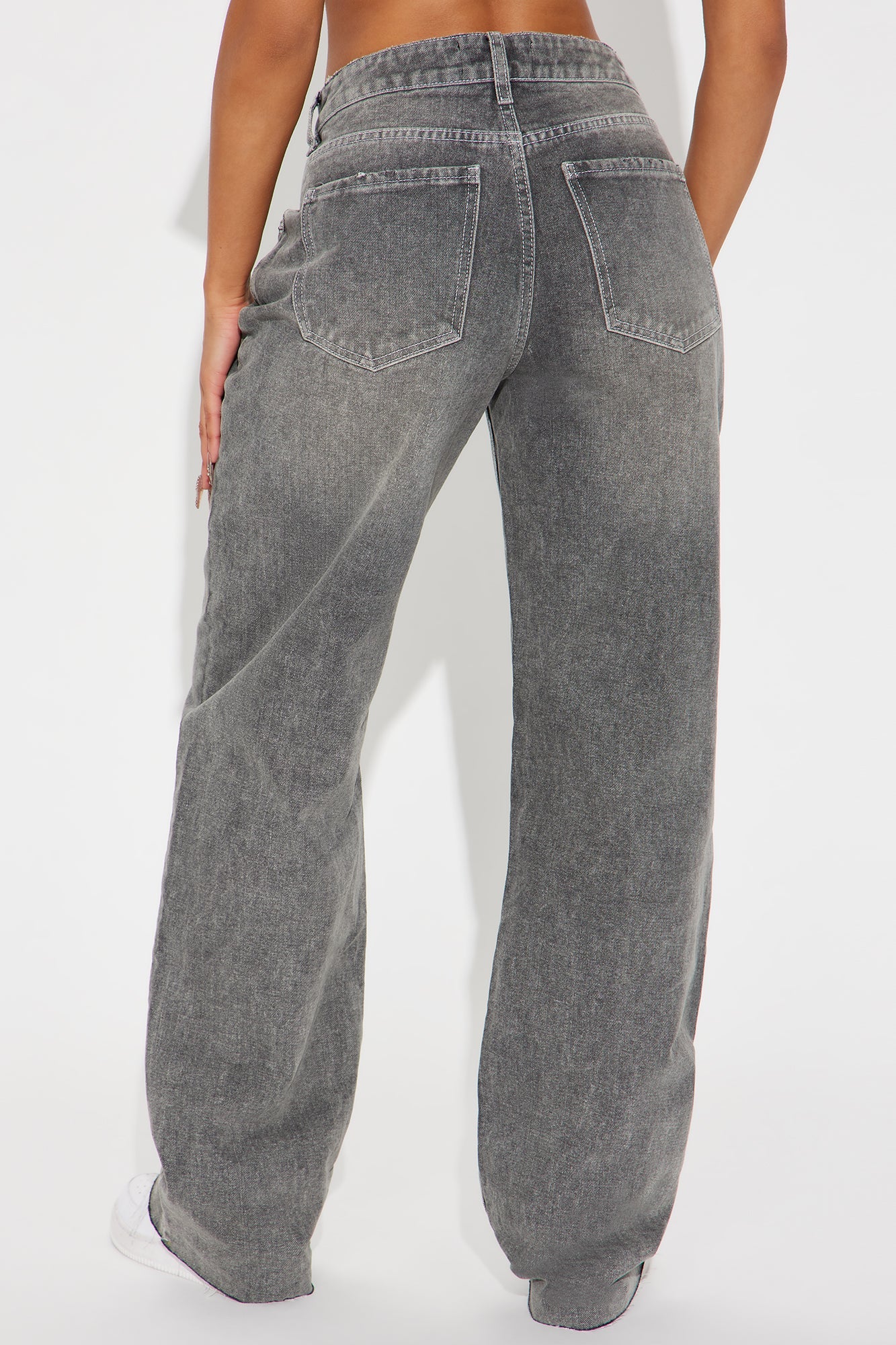 Make Them Wonder Straight Leg Jeans - Grey