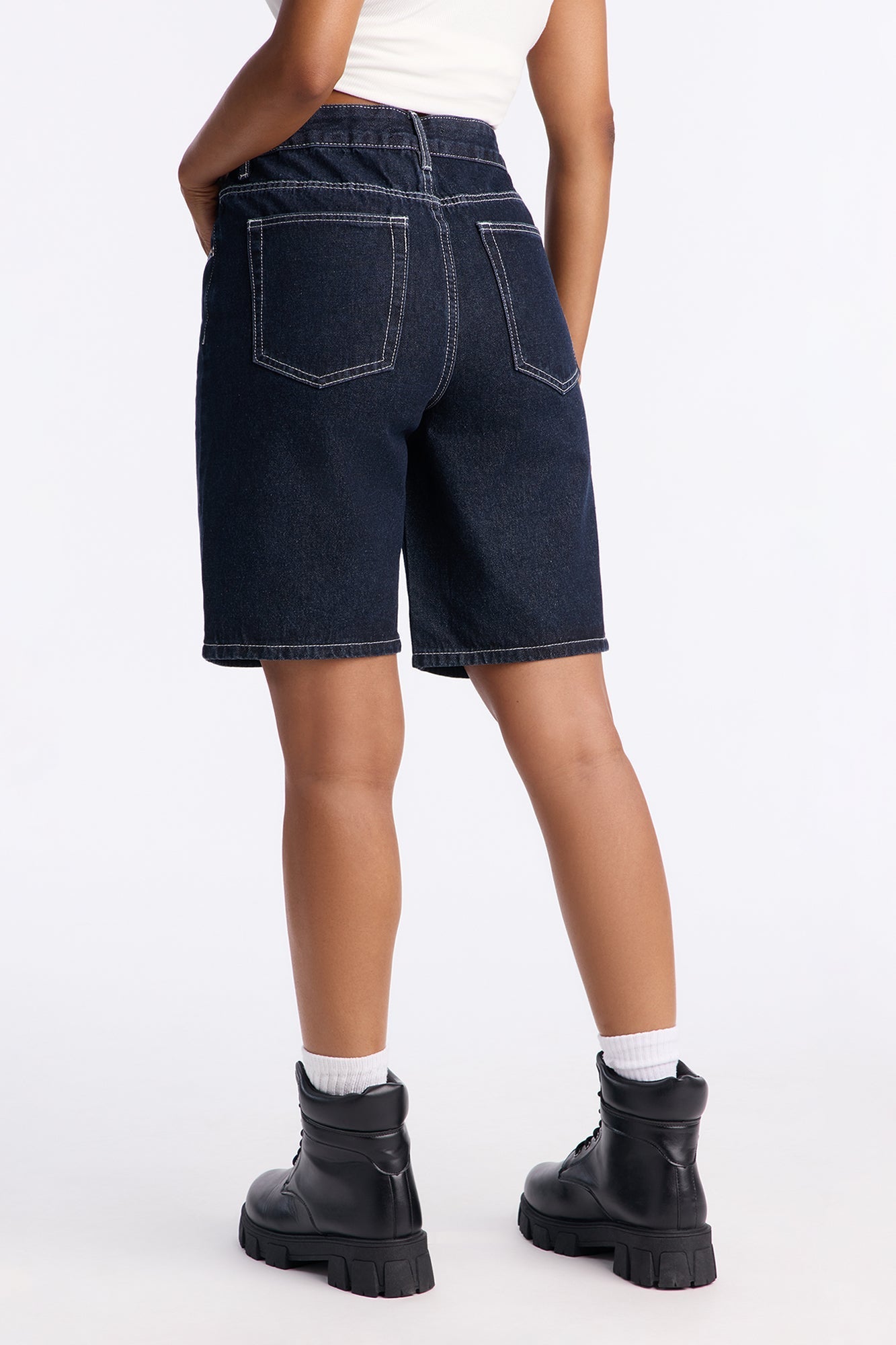 Nomad Bermuda Denim Shorts - Dark Denim