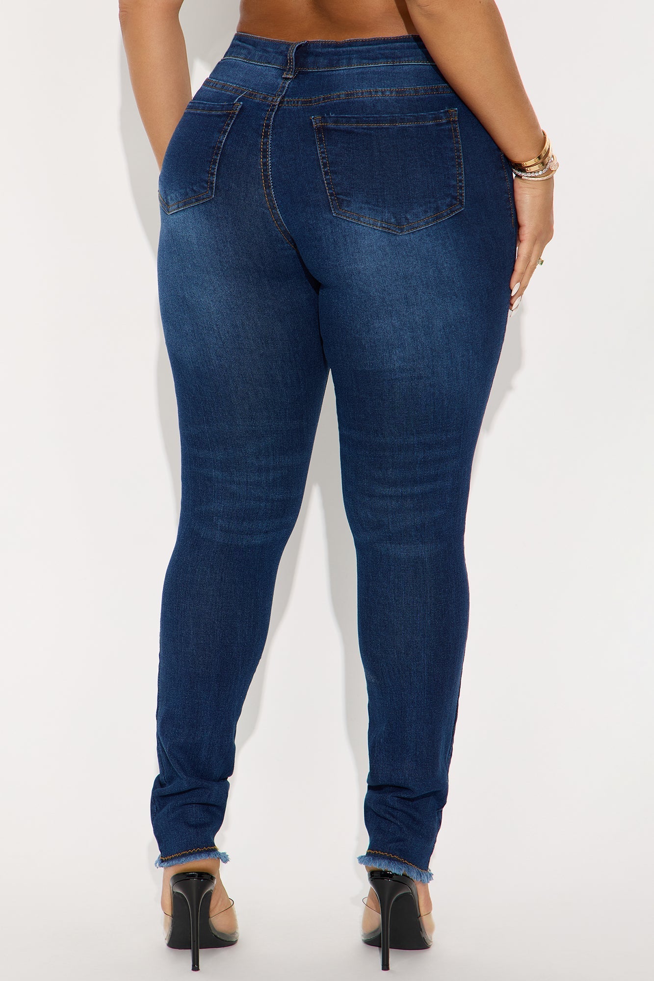 Beverly Drive Ripped Skinny Jeans - Dark Wash
