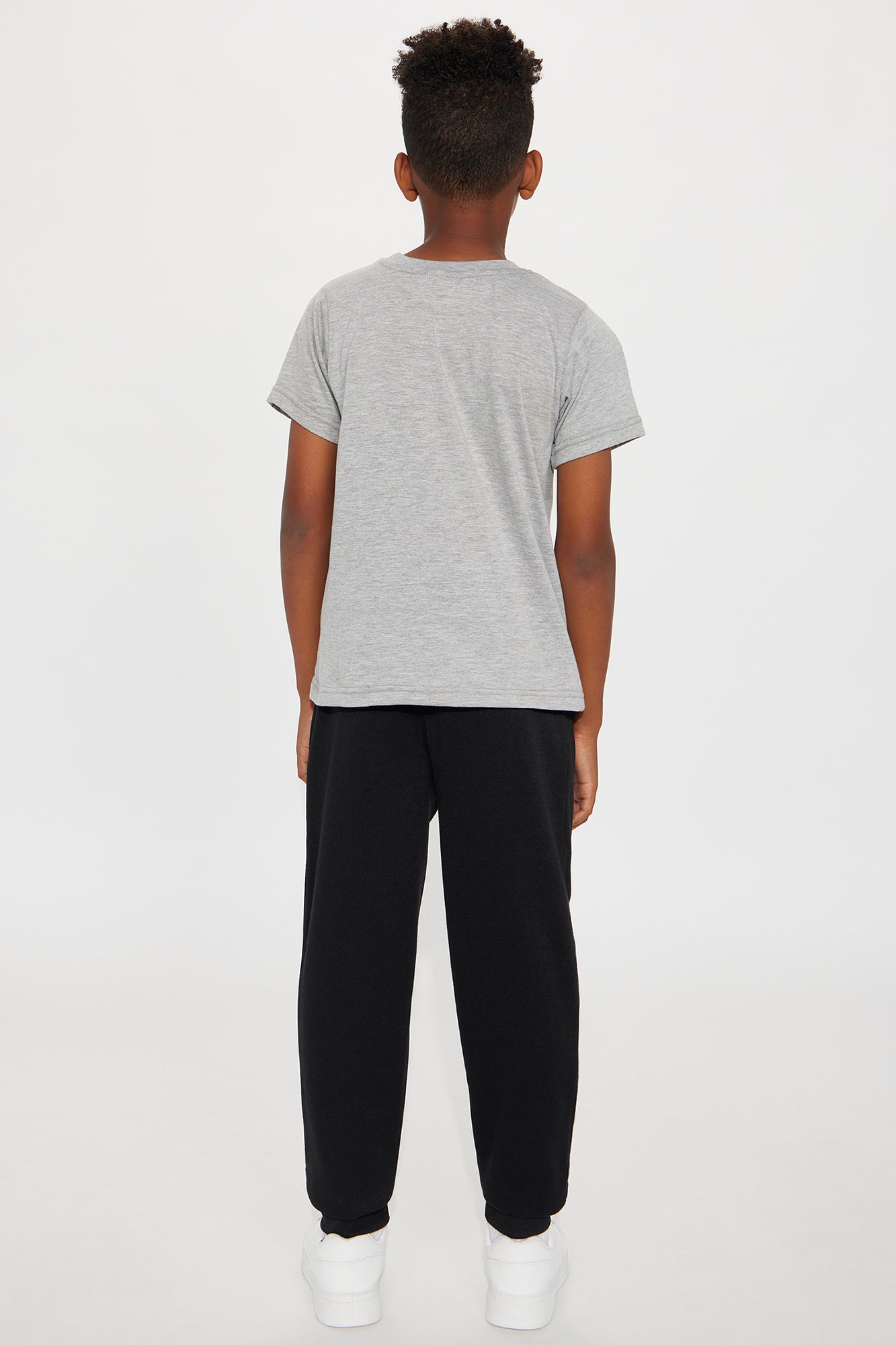 Mini Happy Bear Jogger Pant Set - Heather/Combo