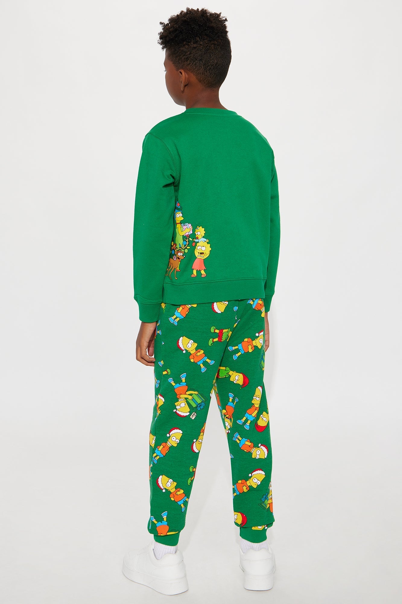 Mini The Simpsons Merry Christmas Jogger Pant Set - Green