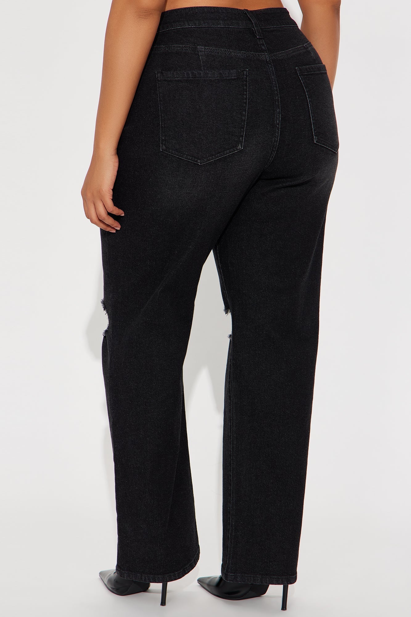 London Nights High Rise Straight Leg Jean - Black Wash