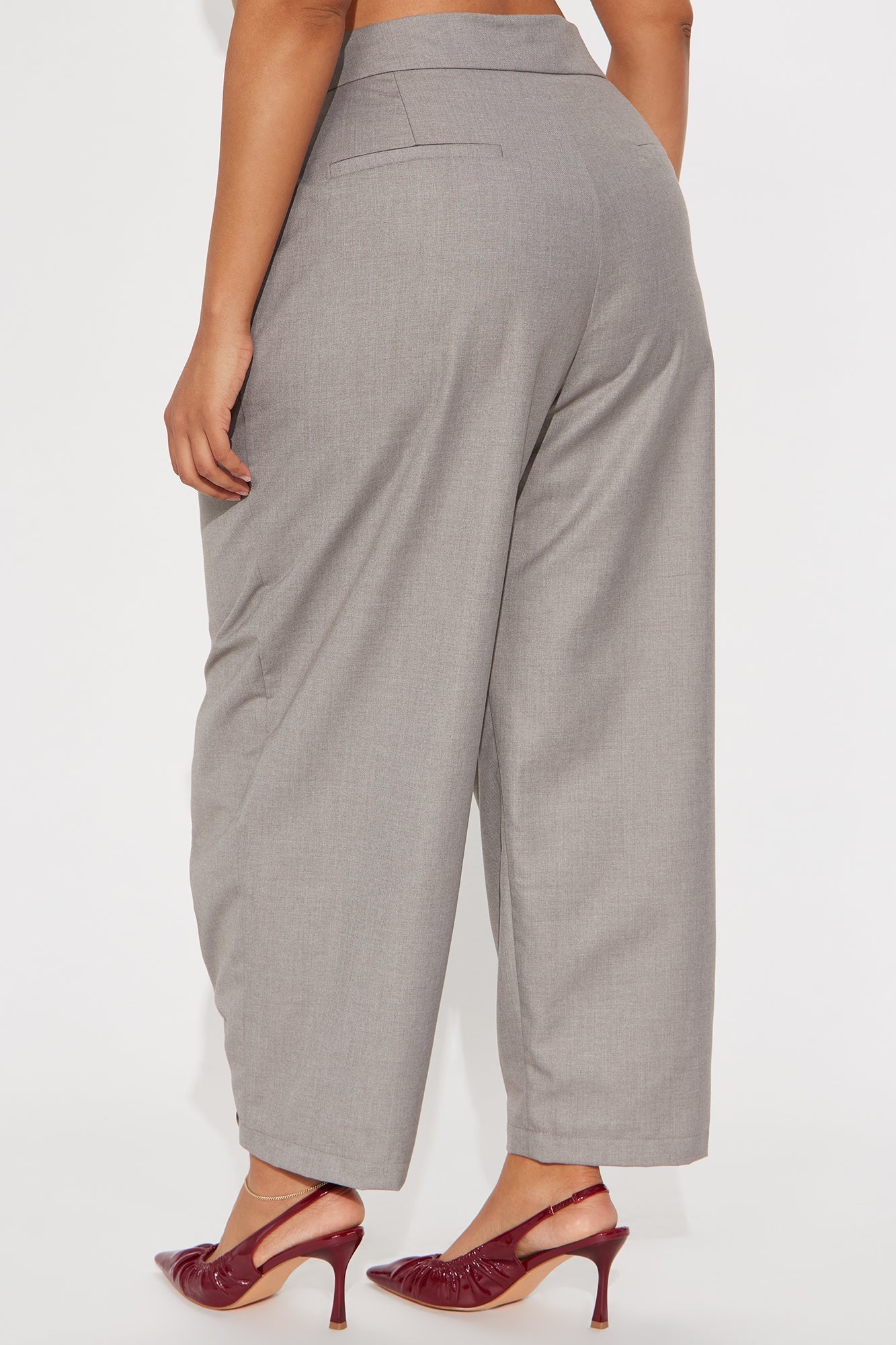 Business Only Balloon Leg Trousers - Grey