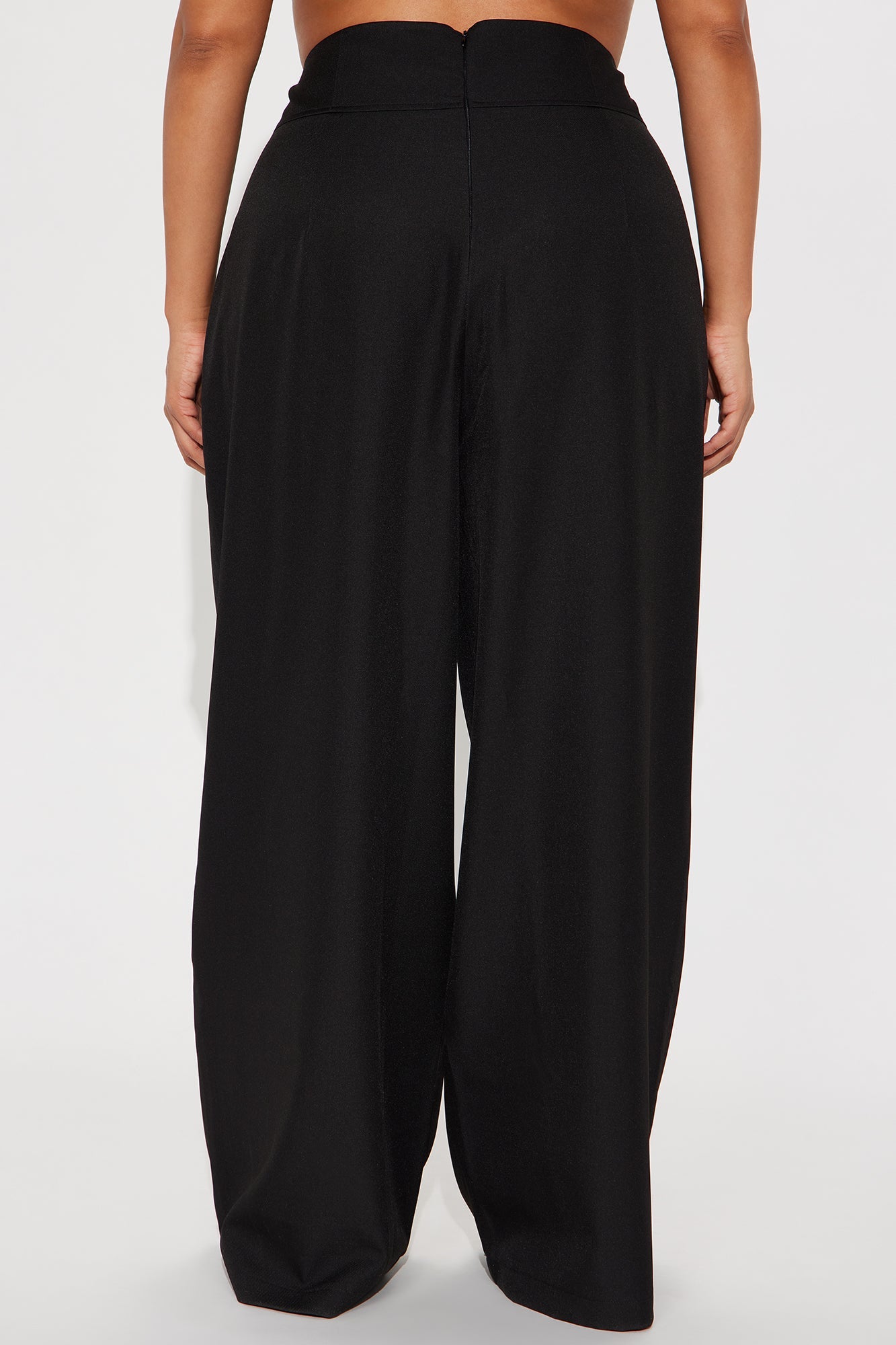 Lauriel Wide Leg High Waisted Trousers 32″ - Black