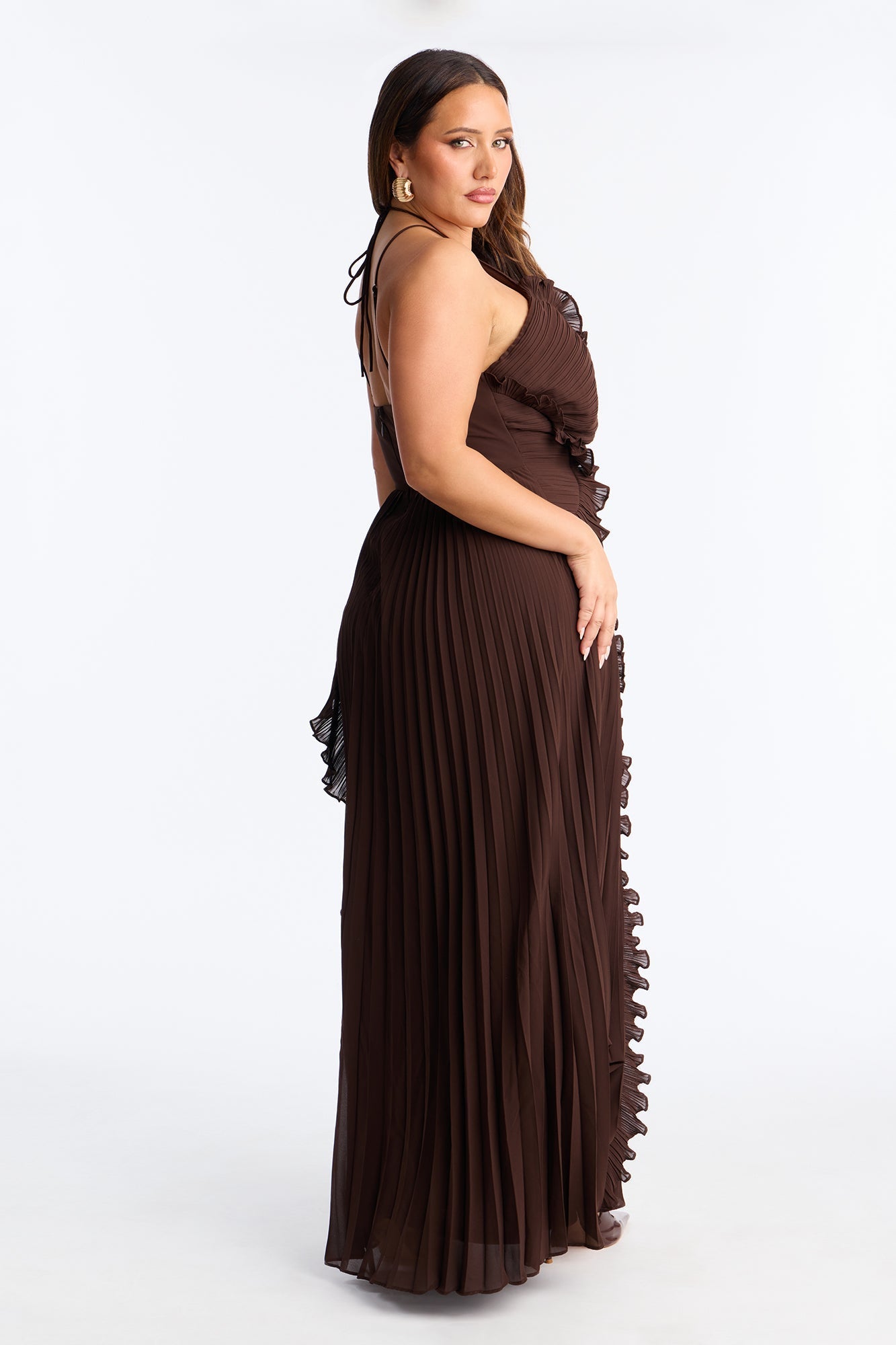 Favorite Hello Ruffle Gown - Chocolate