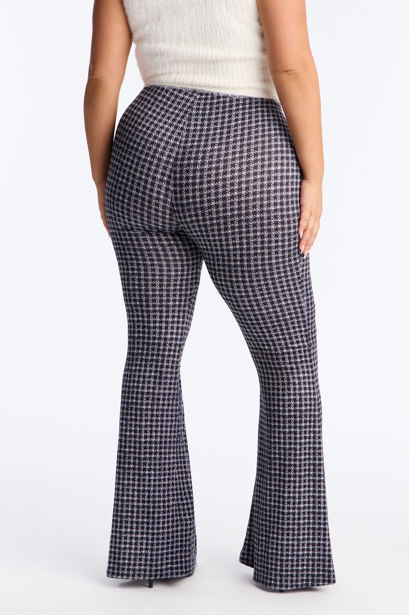 Kelly Gingham Flare Pant 32″ - Black/combo