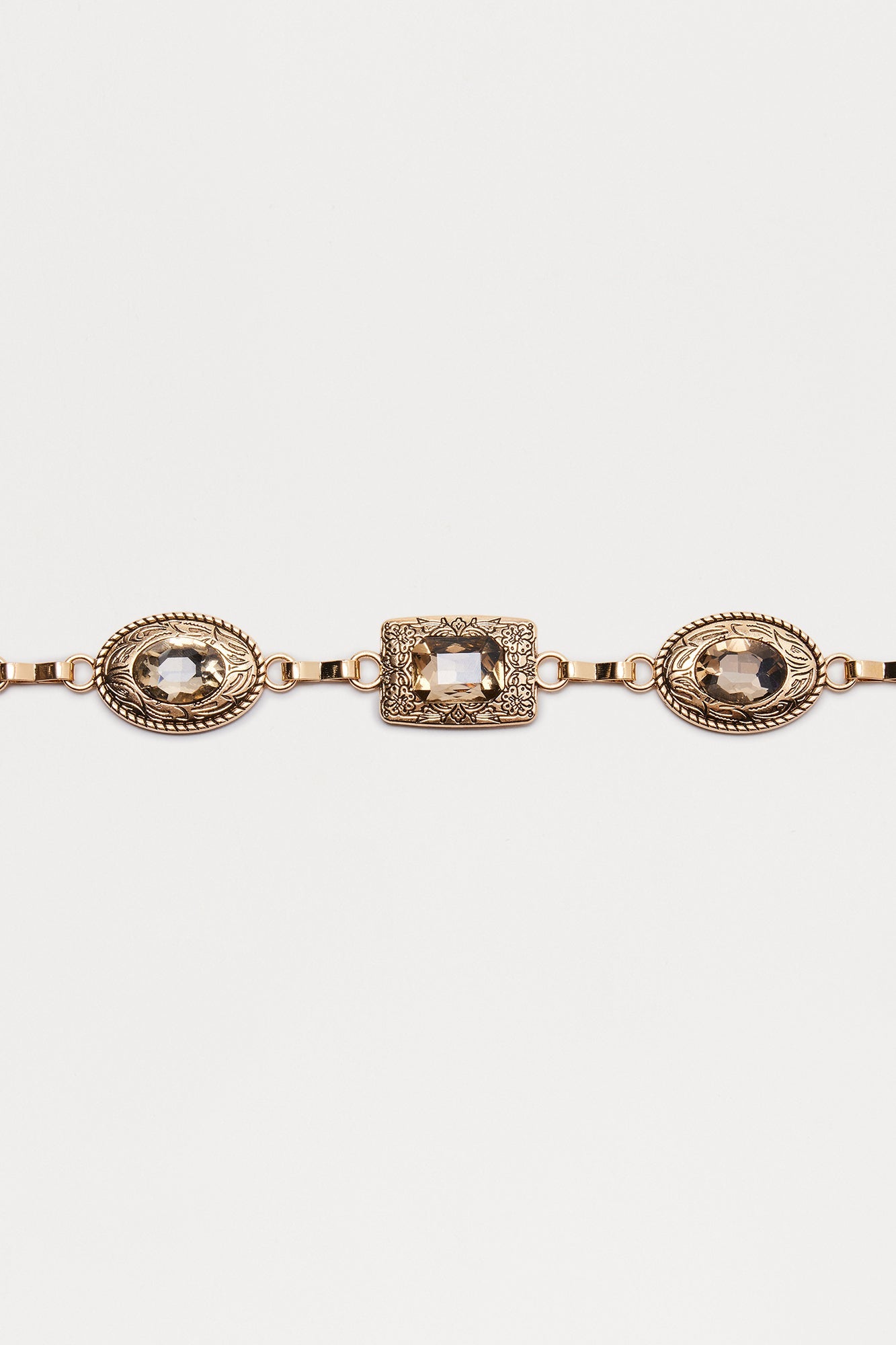 Precious Moment Rhinestone Chain Belt - Gold