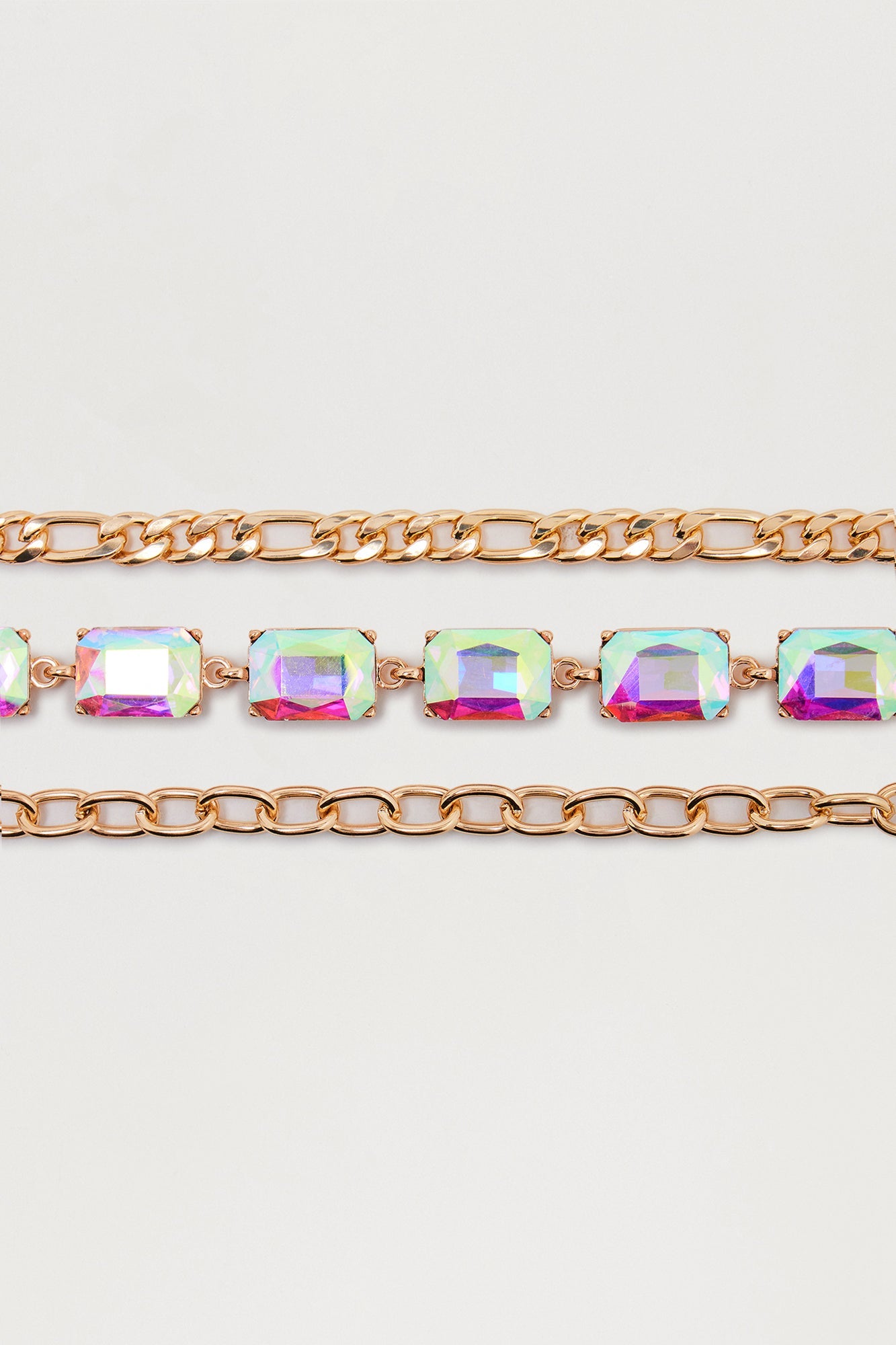 More Glitz Choker Necklace - Gold/Clear