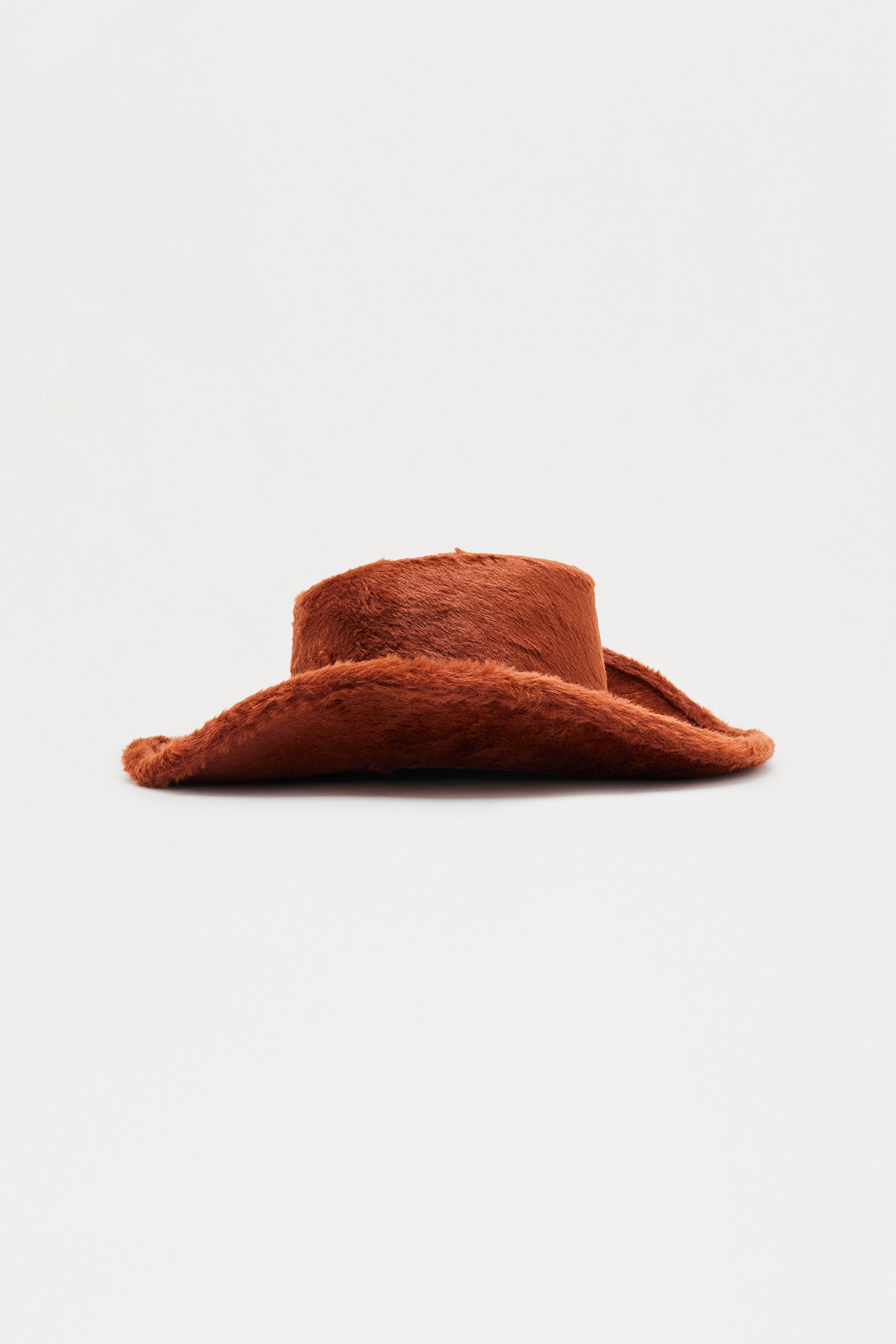 Outlaw Faux Fur Cowboy Hat - Brown