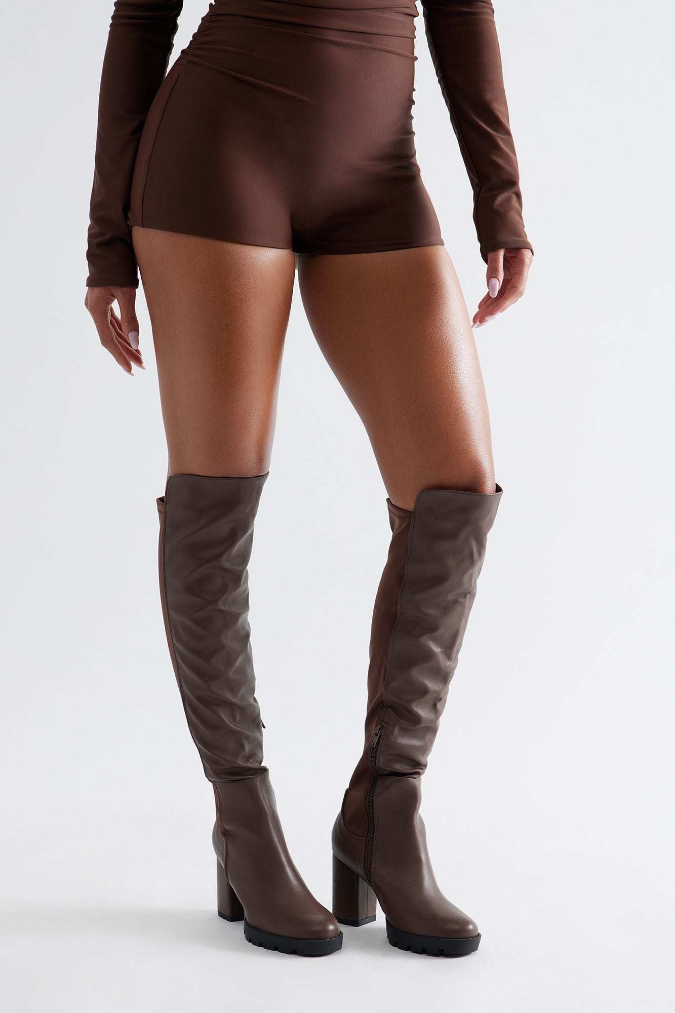 Out In The World Heeled Boots - Brown