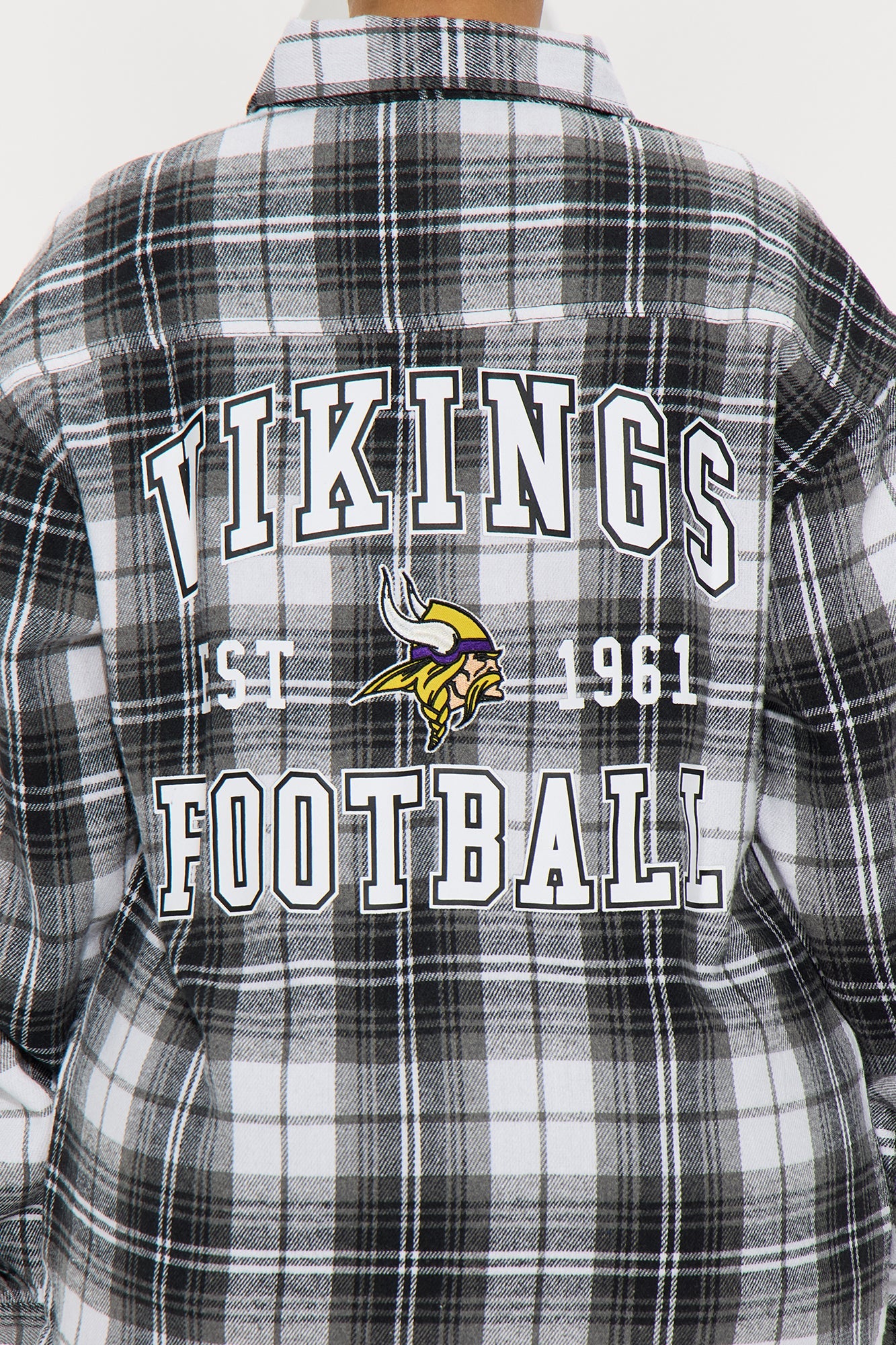 NFL Minnesota Vikings Plaid Flannel - Black/combo