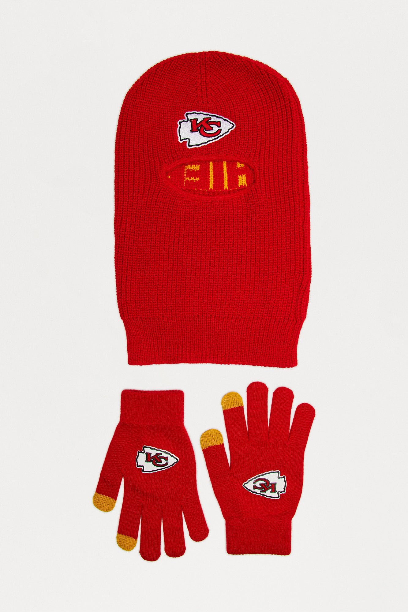 NFL Chiefs Cold Weather 2 Piece Hat And Glove Set - Red/combo