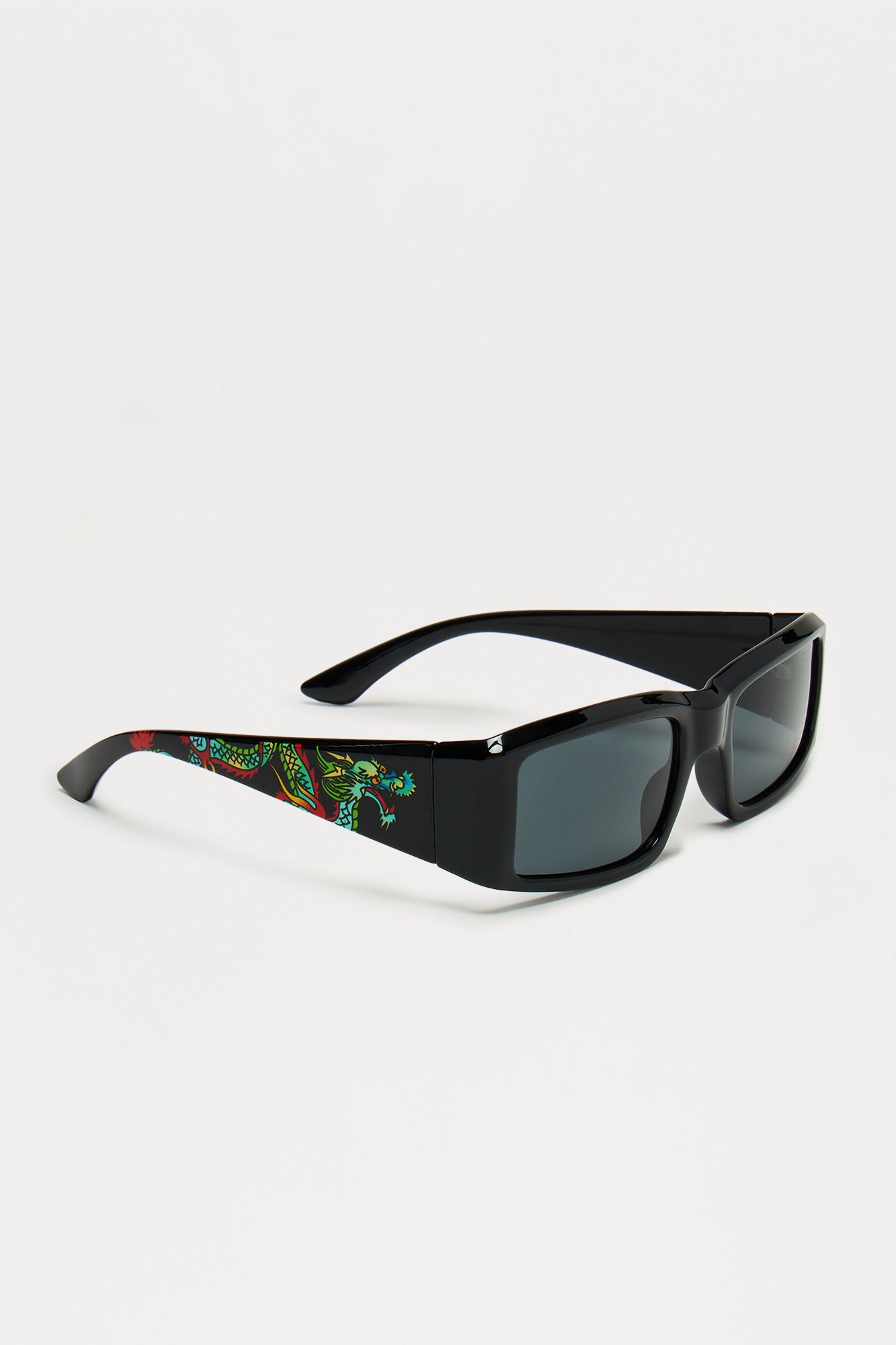 Ray Reactor Ed Hardy Square Sunglasses - Black