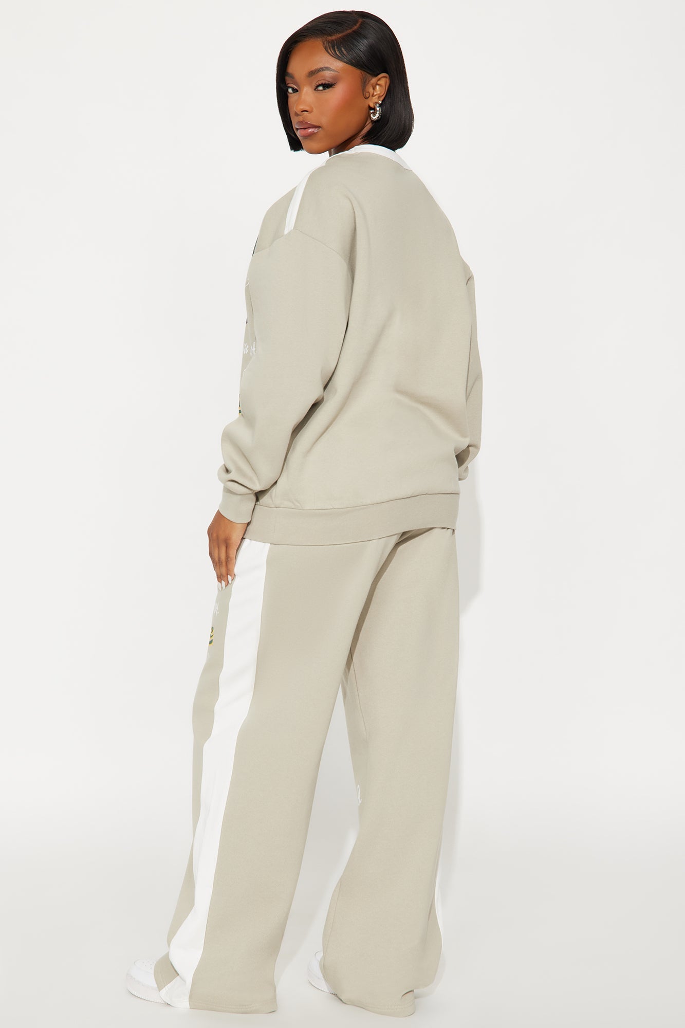 Athletic League Fleece Pant Set - Grey