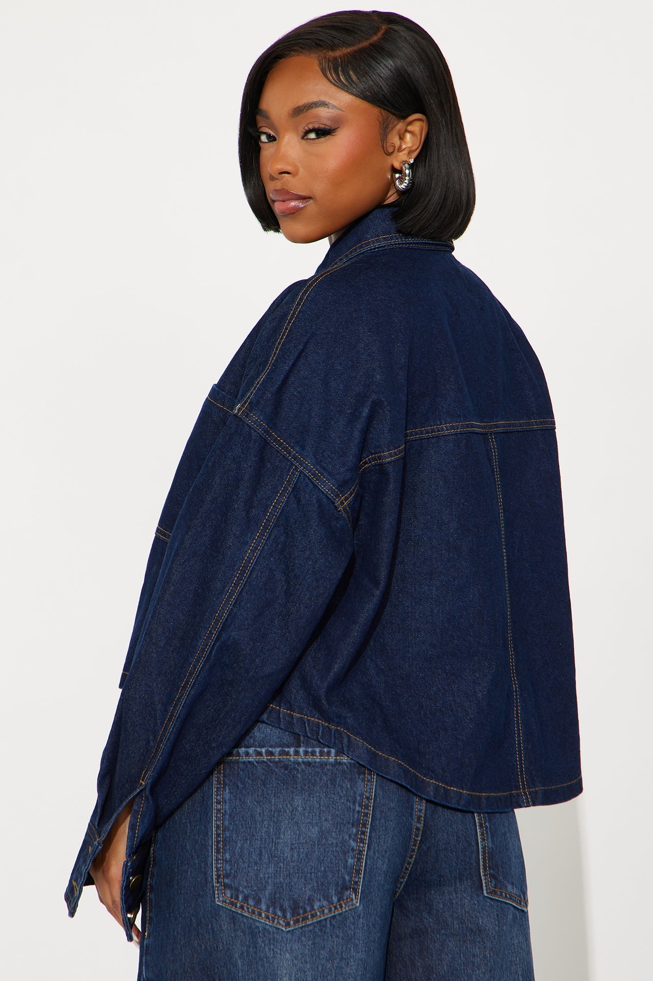 Willow Denim Shacket - Dark Denim