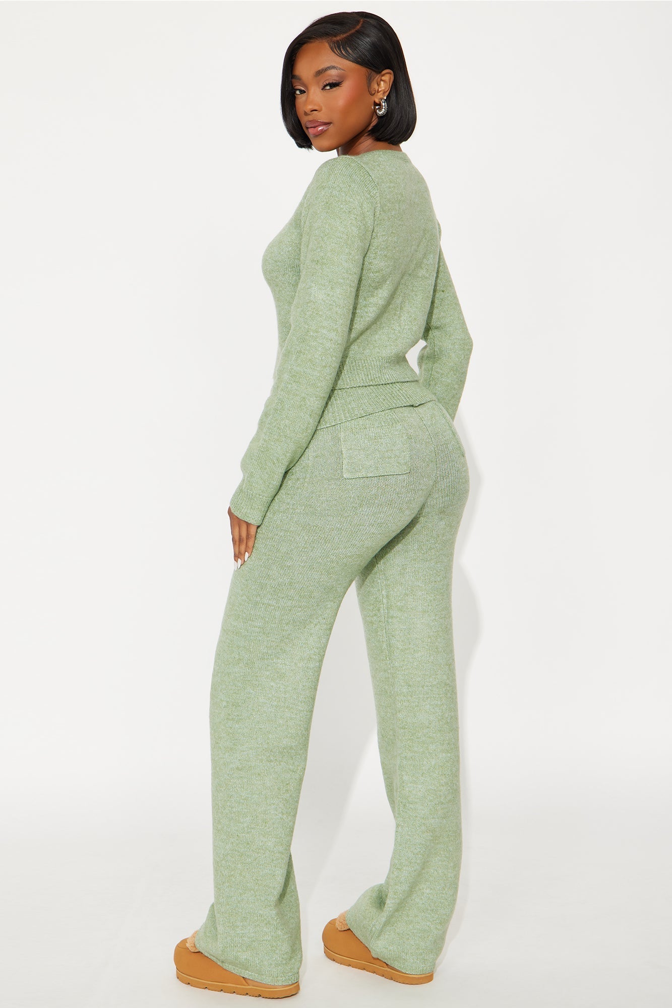 Feeling Cute Sweater Pant Set - Sage