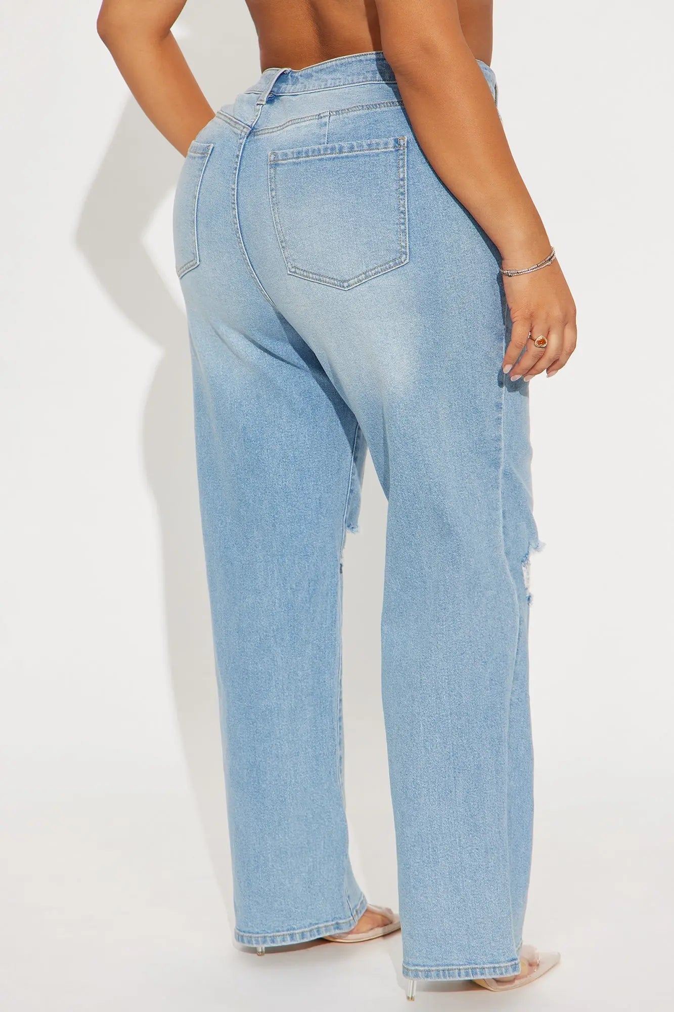 London Nights High Rise Straight Leg Jean - Medium Wash