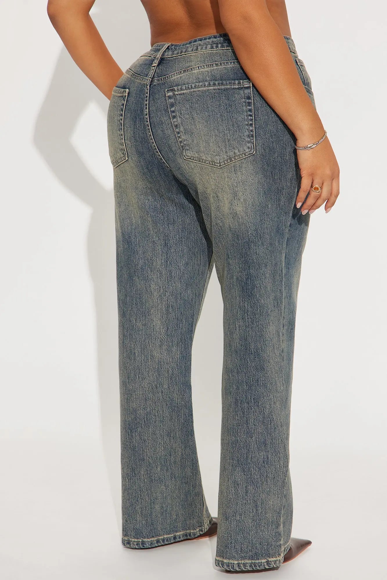 Highs And Lows Stretch Straight Leg Jeans - Vintage Wash