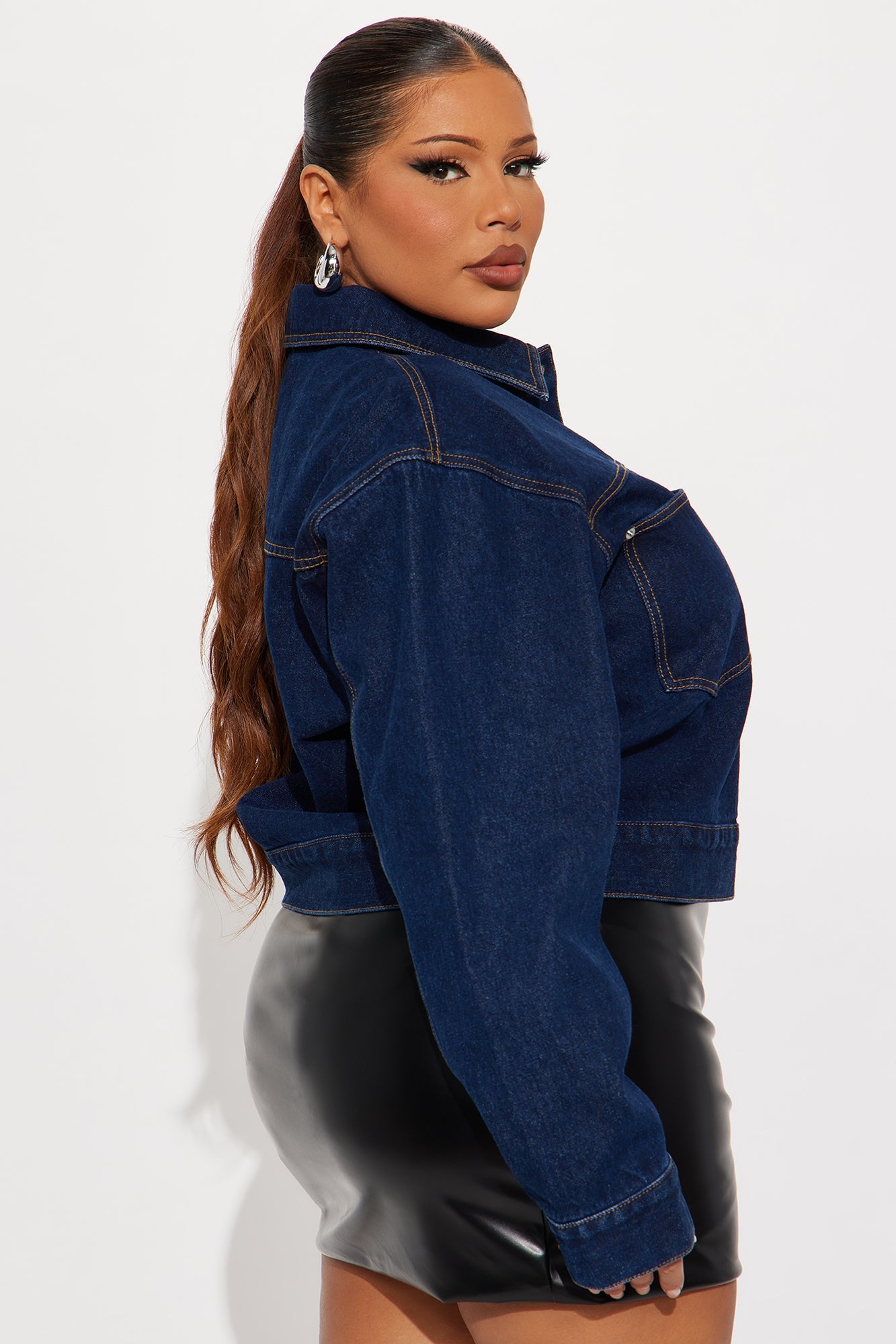 Knightly Denim Shacket - Dark Wash