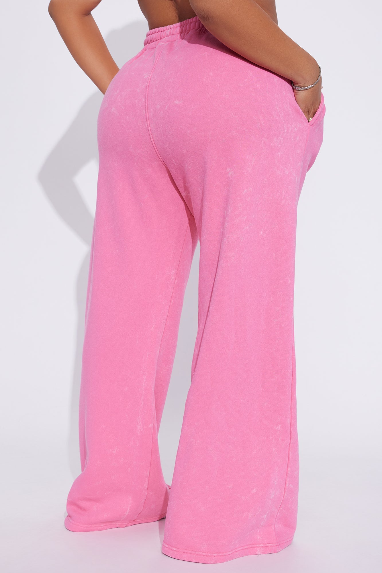 Ines Washed Fleece Lounge Pant - Pink