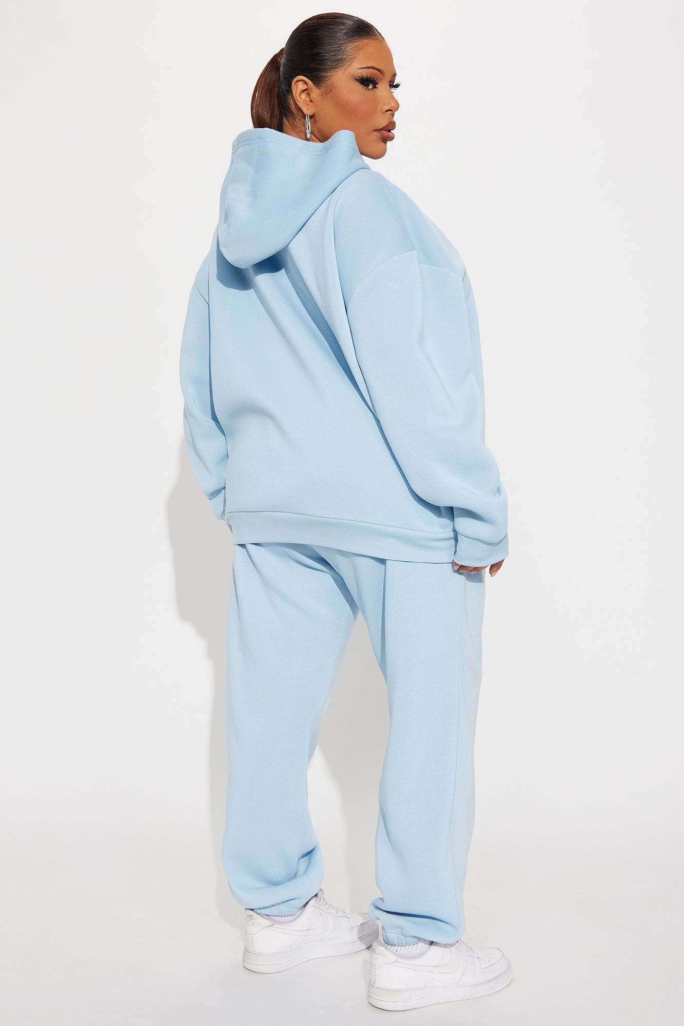 Star Gazer Fleece Pant Set - Light Blue