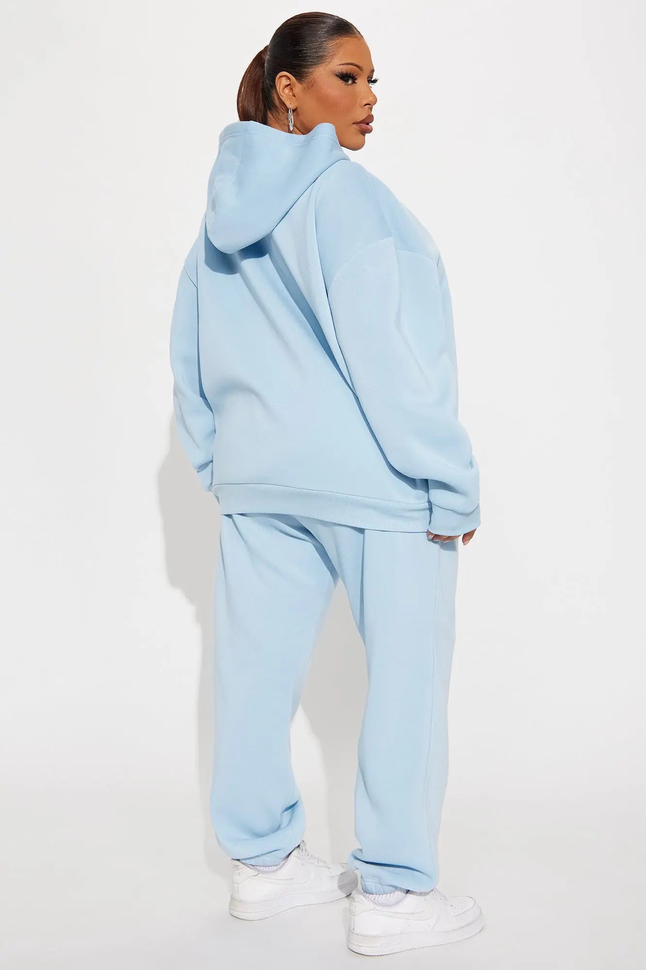 Star Gazer Fleece Pant Set - Light Blue