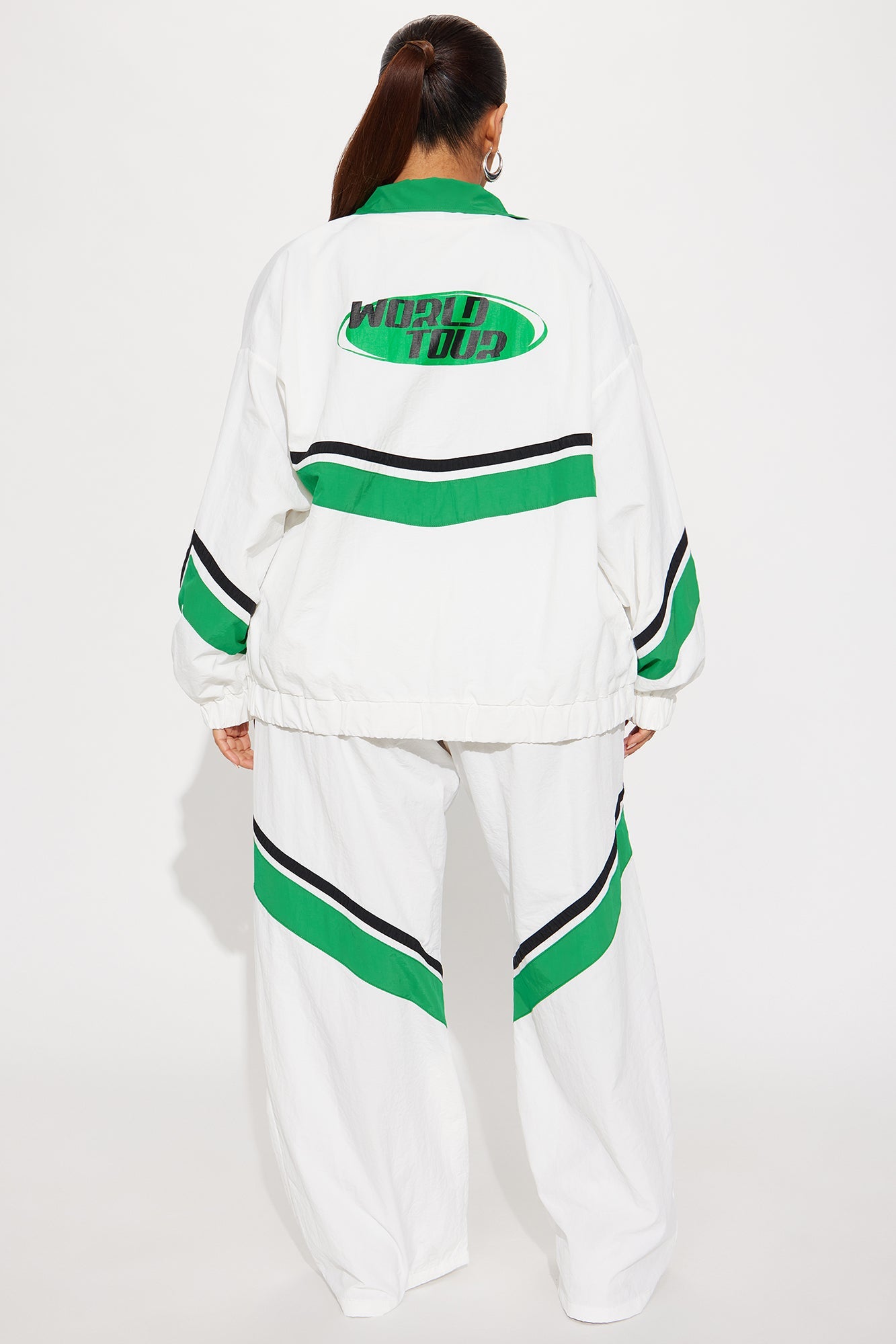 World Tour Windbreaker Pant Set - White