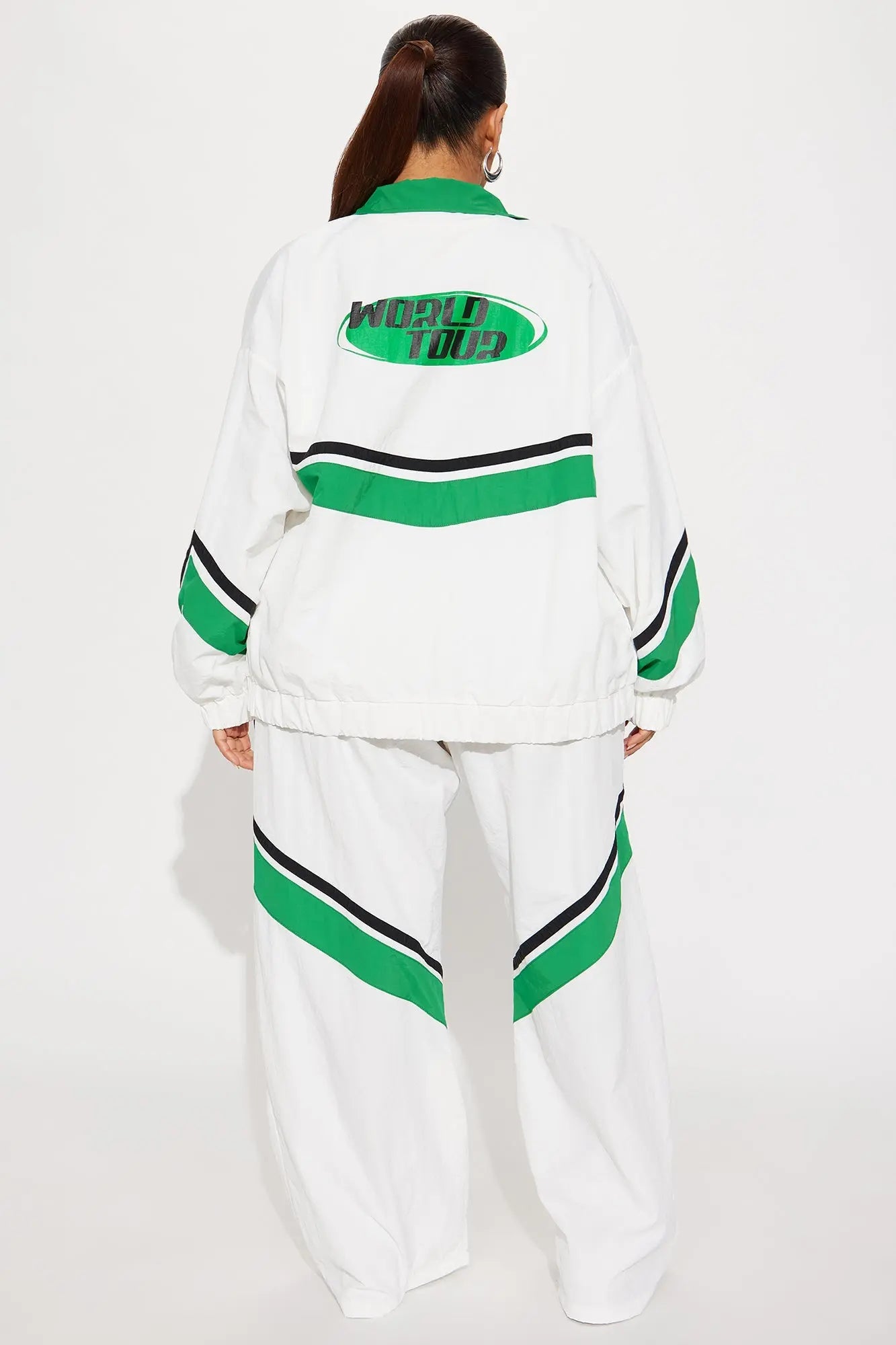 World Tour Windbreaker Pant Set - White