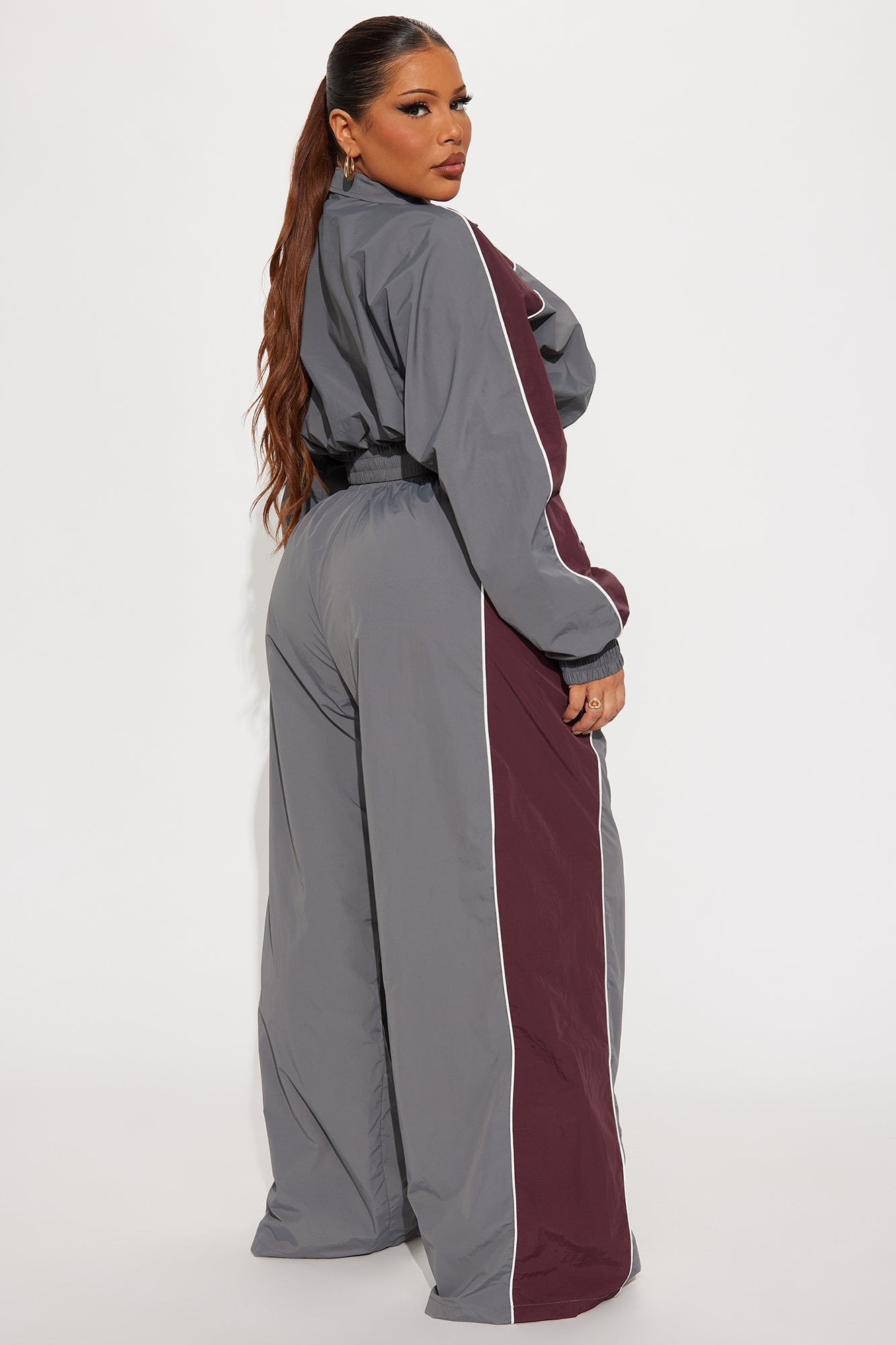 Shift To First Windbreaker Jacket Pant Set - Grey/combo