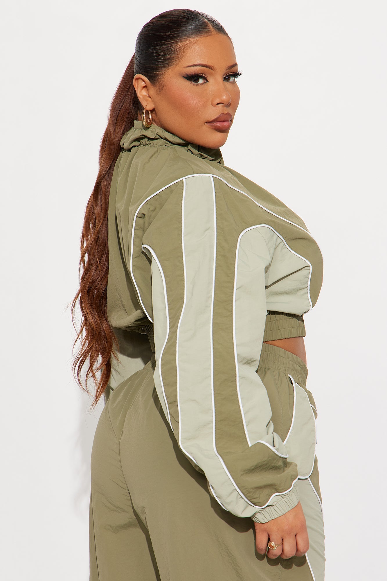 New Era Colorblock Windbreaker Jacket - Sage