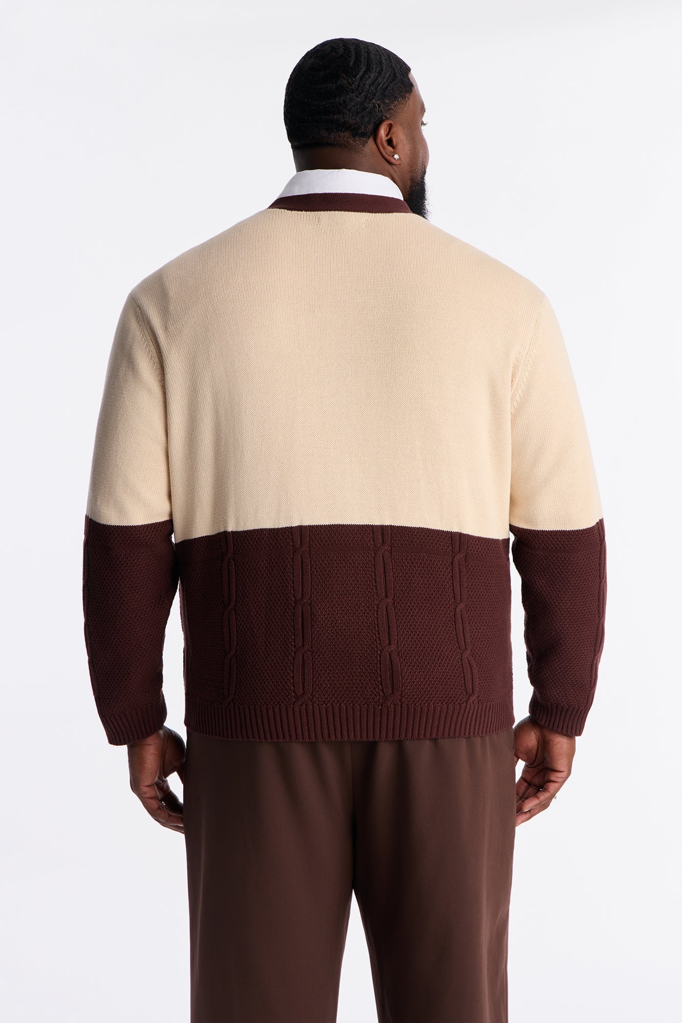 City Wide Cardigan - Brown Combo