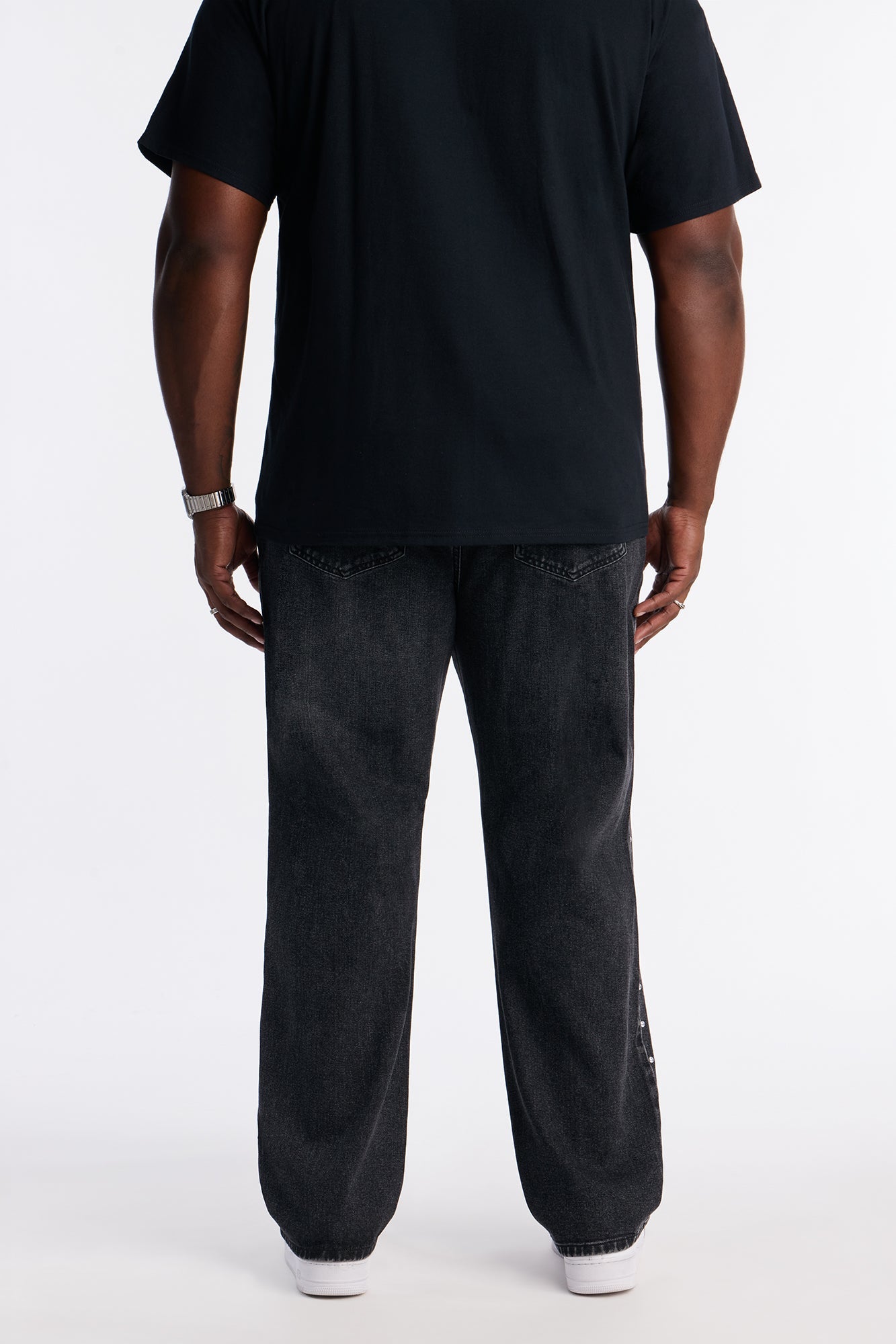 Straight Look At Me Now Studded Jean - Black Wash