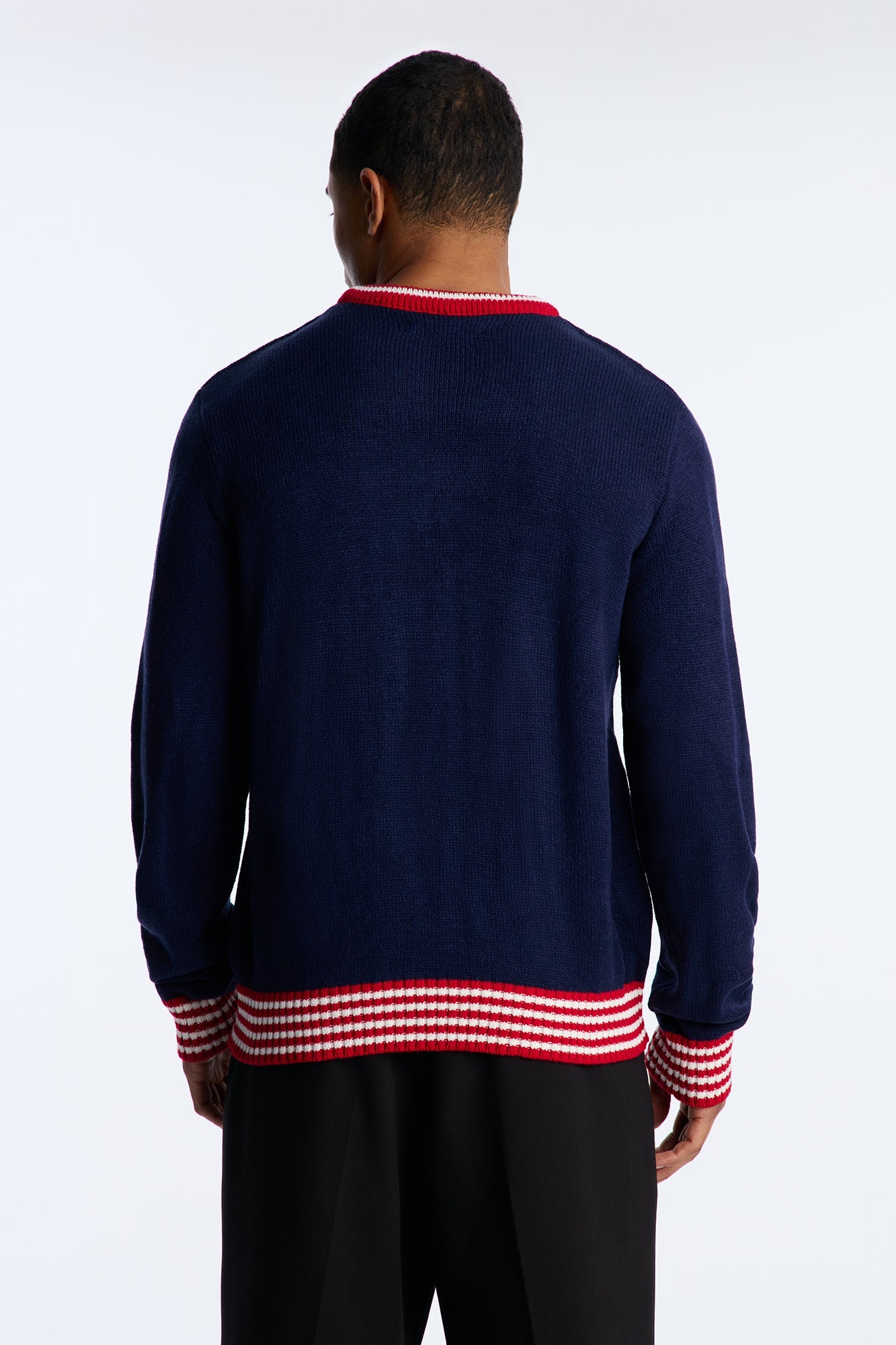 Santa On A Boat Ho-Ho-Ho Sweater - Navy/combo