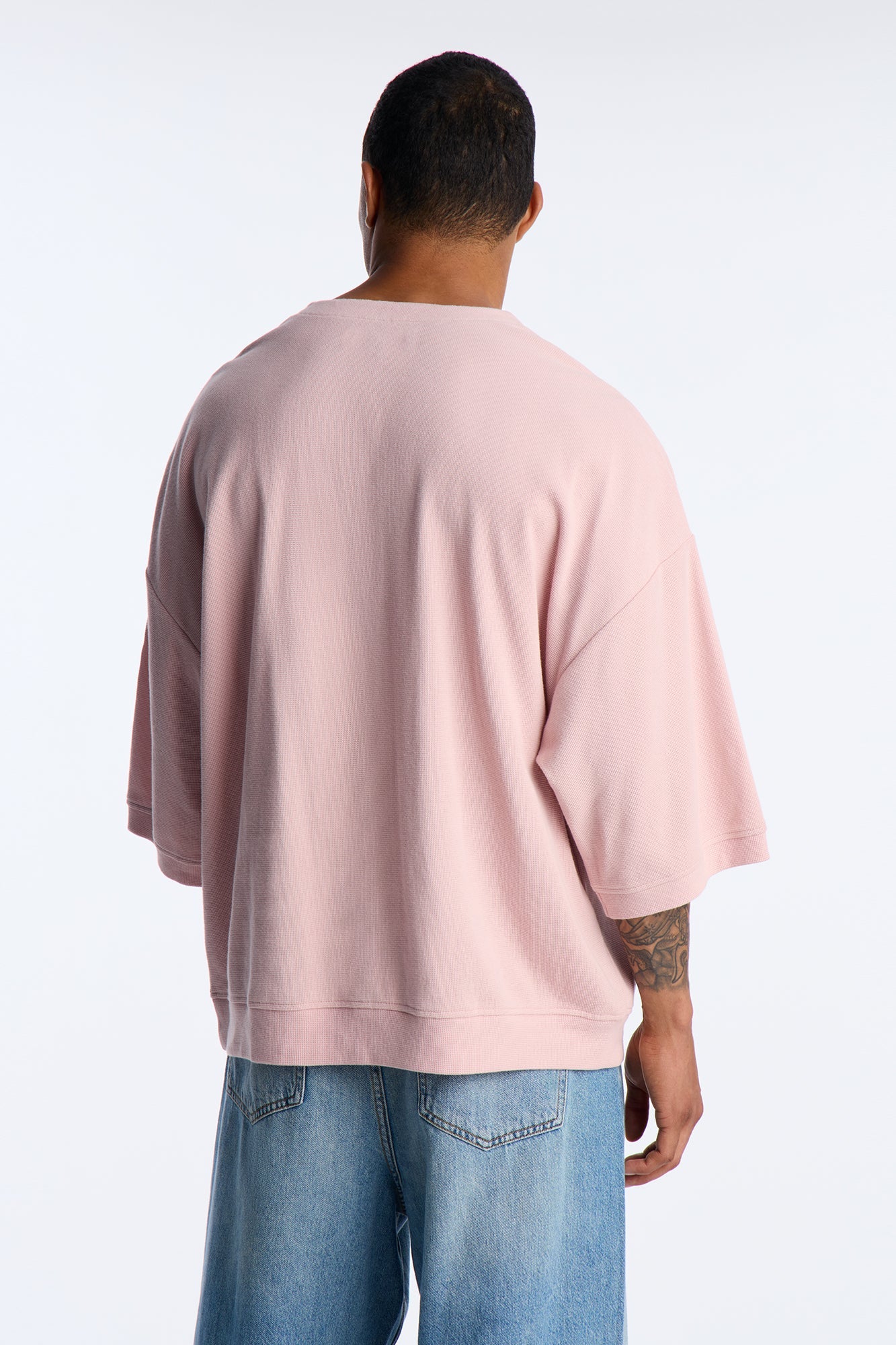 Relaxed Fit Classic Henley - Mauve