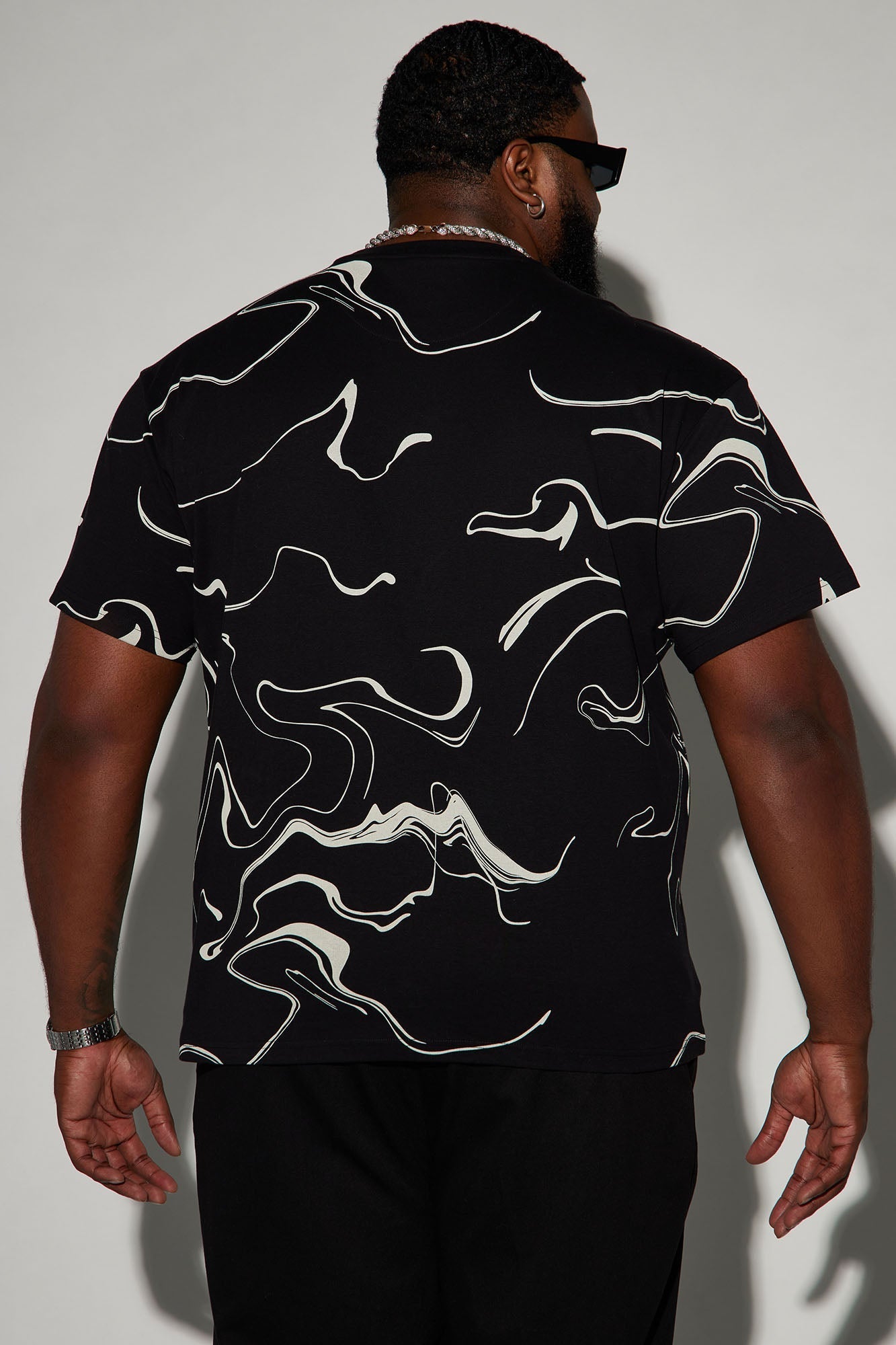 All In Marble Short Sleeve Tee - Black/combo