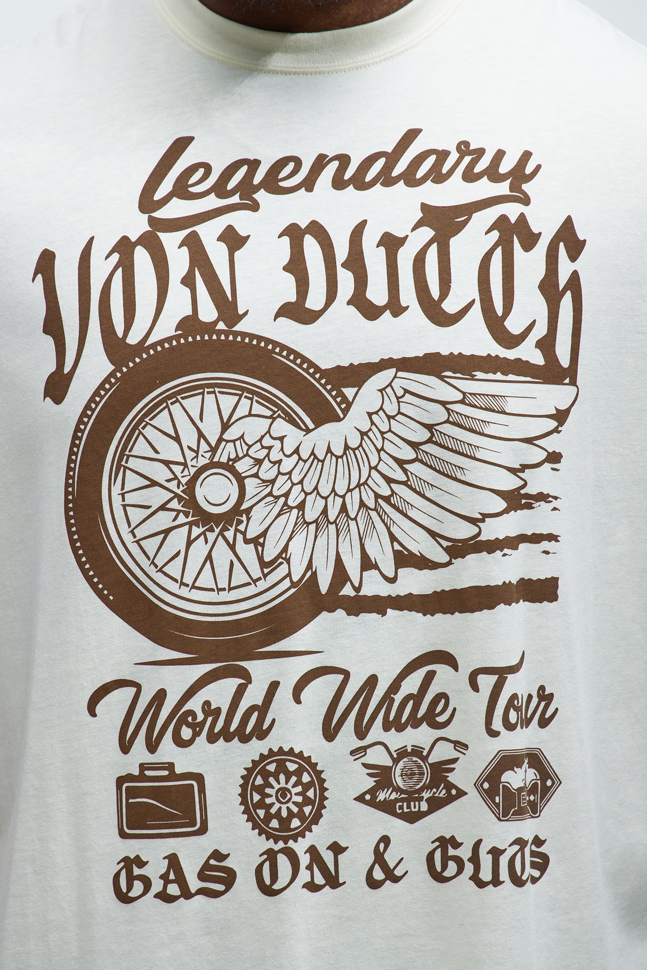 Von Dutch Legendary Short Sleeve Tee - Cream