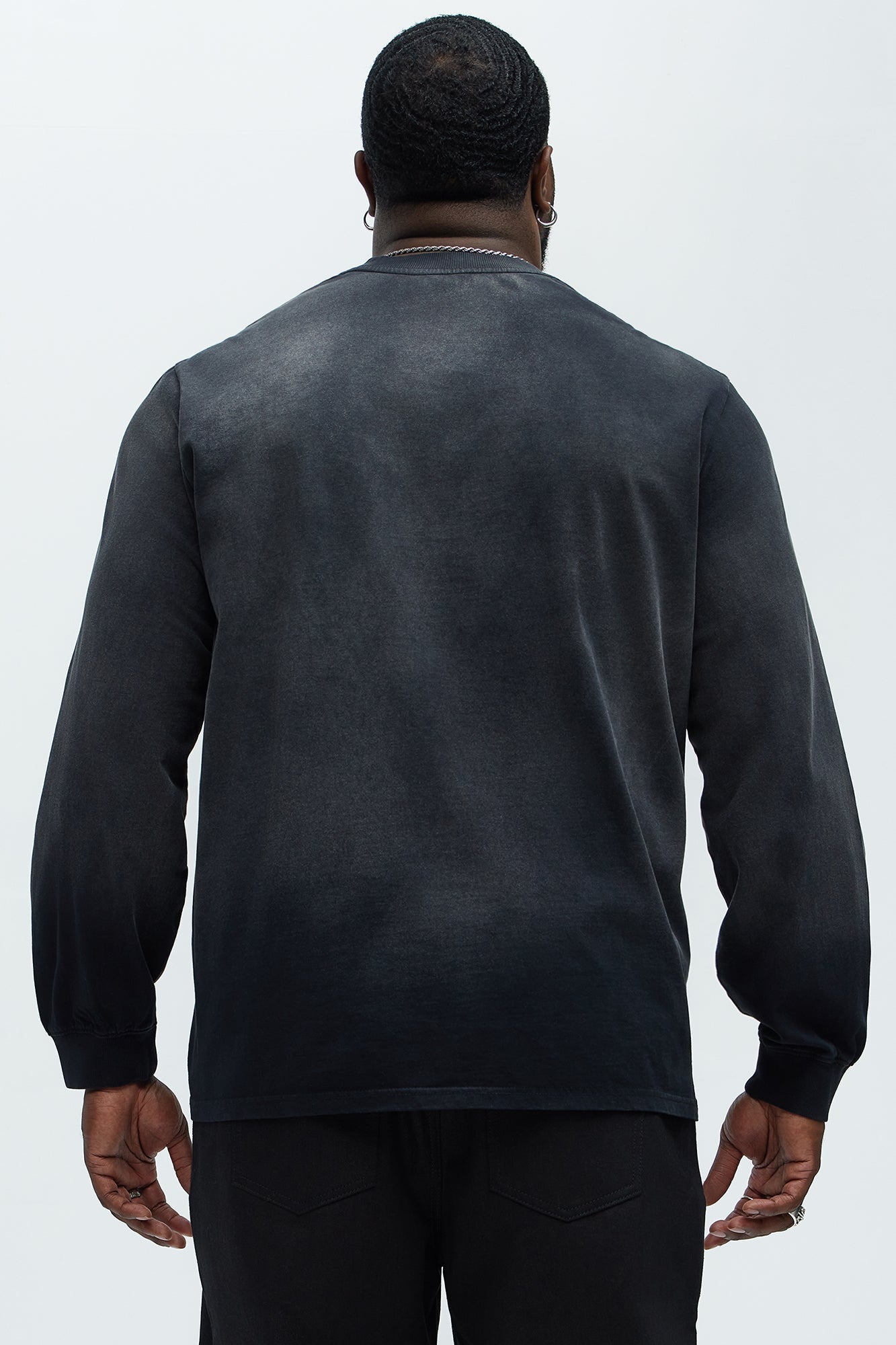 Dion Oversized Long Sleeve Tee - Black