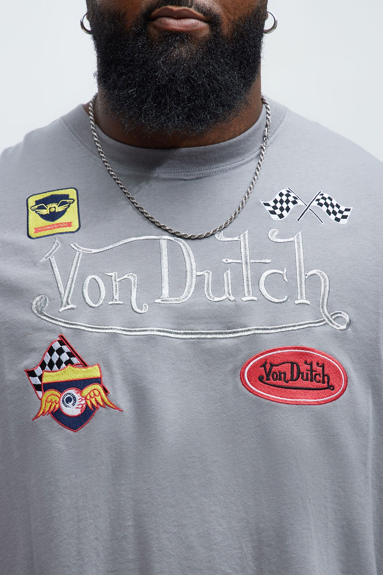 Von Dutch Racing Short Sleeve Tee - Charcoal
