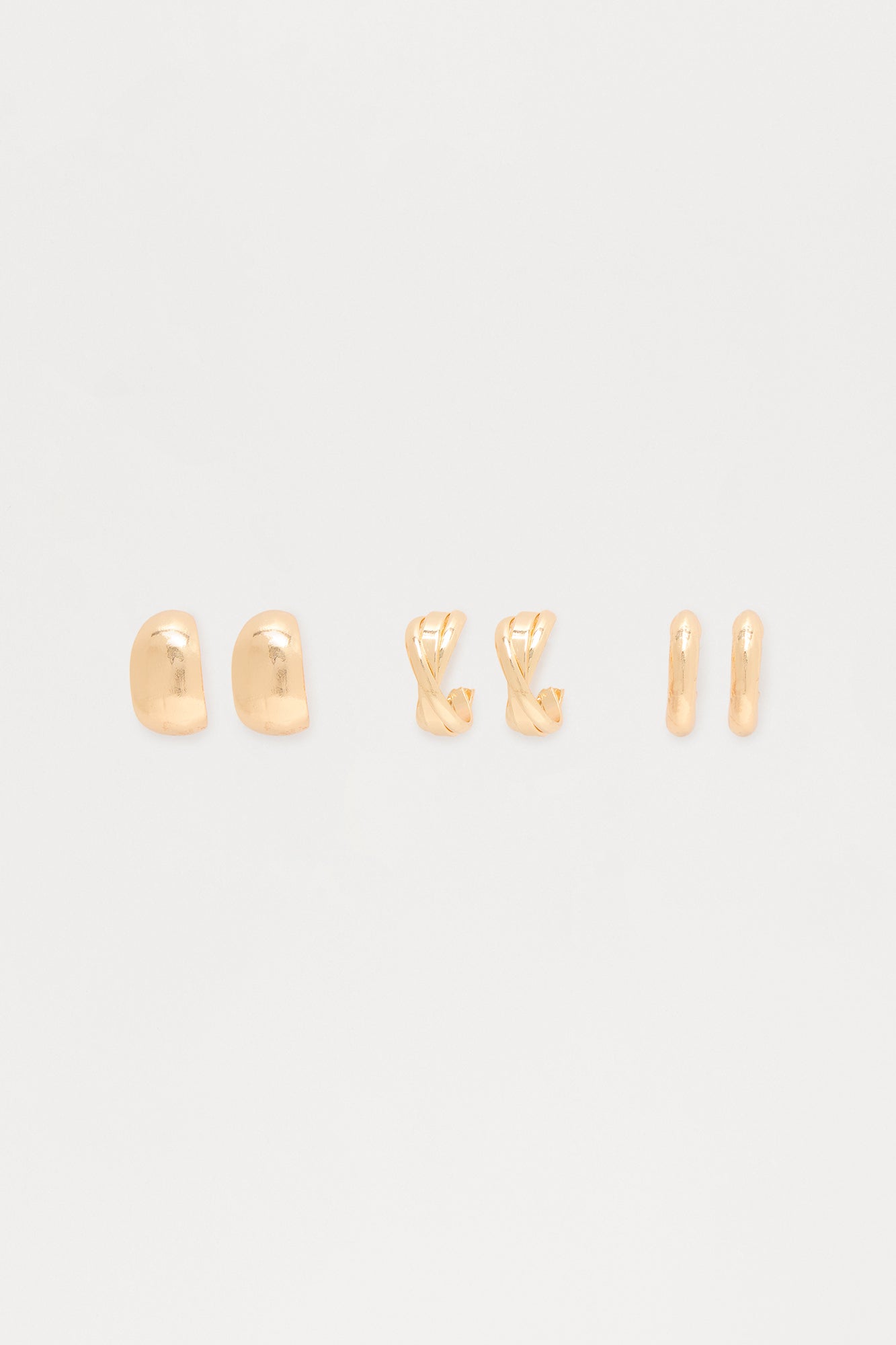 Onto You 3 Pair Earring Set - Gold