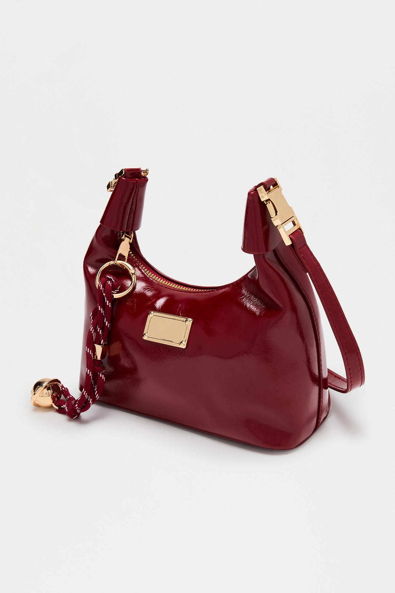 Can't Take It Back Faux Leather Satchel Bag - Burgundy