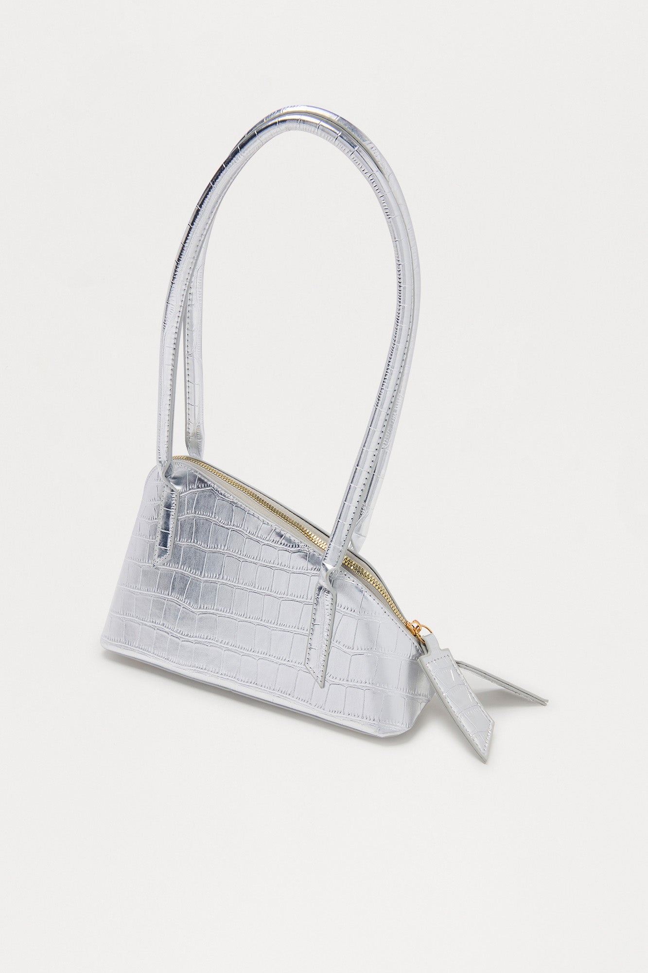Not Your Average Faux Leather Bag - Silver